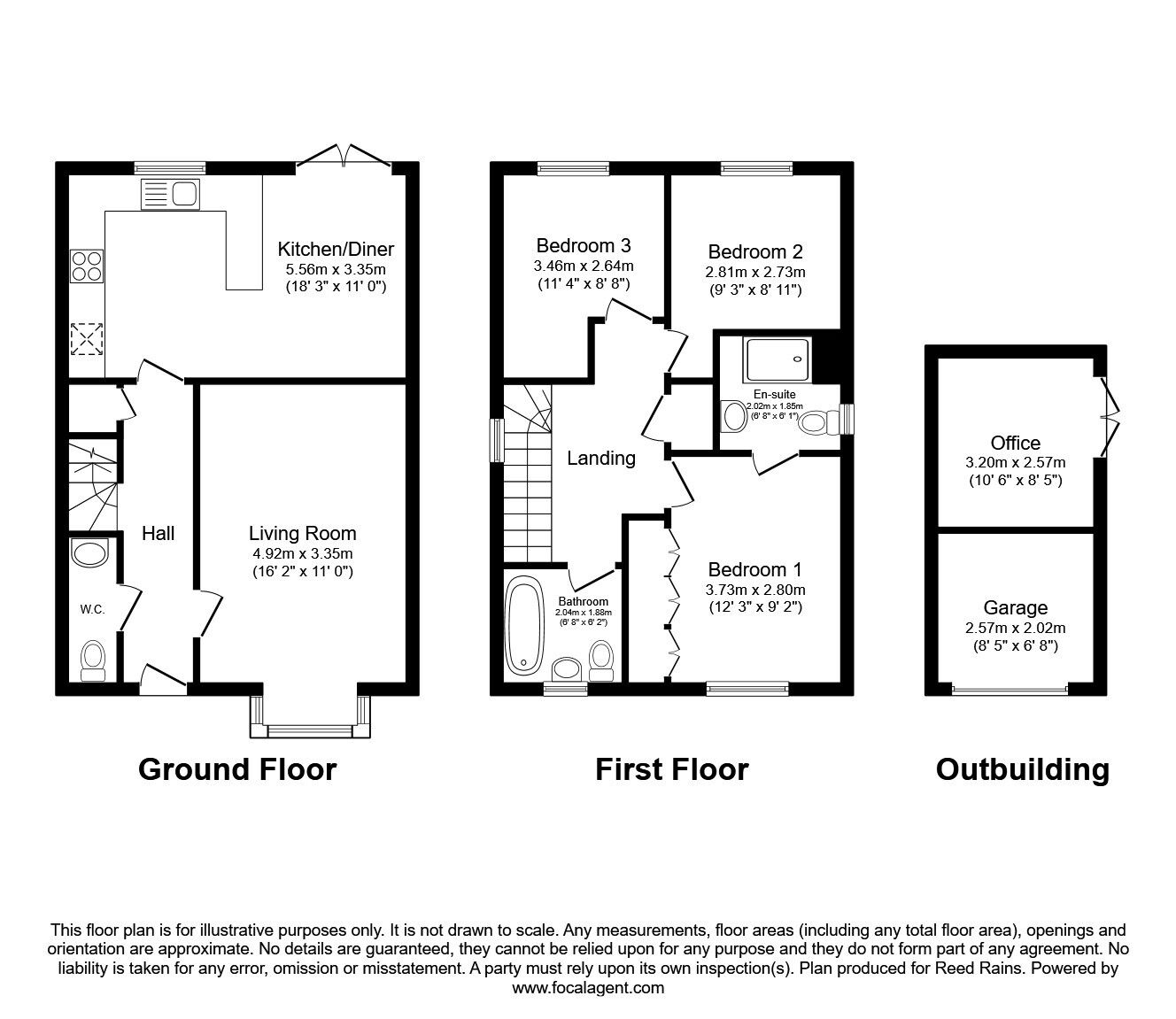 Floorplan of 3 bedroom Detached House for sale, Humber Drive, Holmes Chapel, Cheshire, CW4