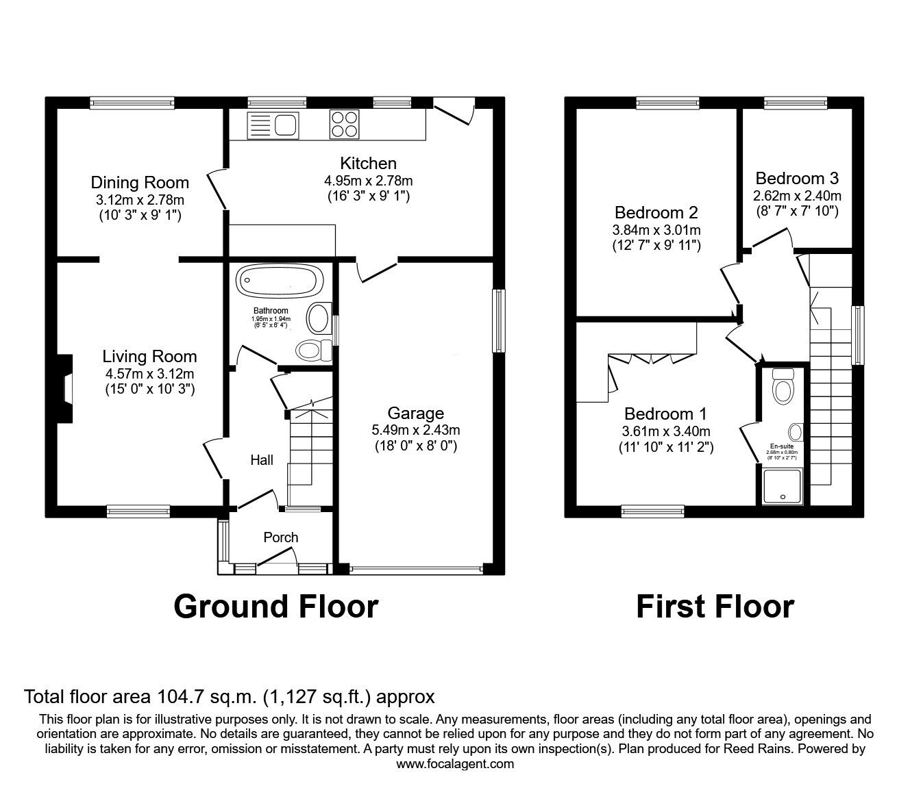 Floorplan of 3 bedroom Semi Detached House for sale, Havannah Lane, Congleton, Cheshire, CW12