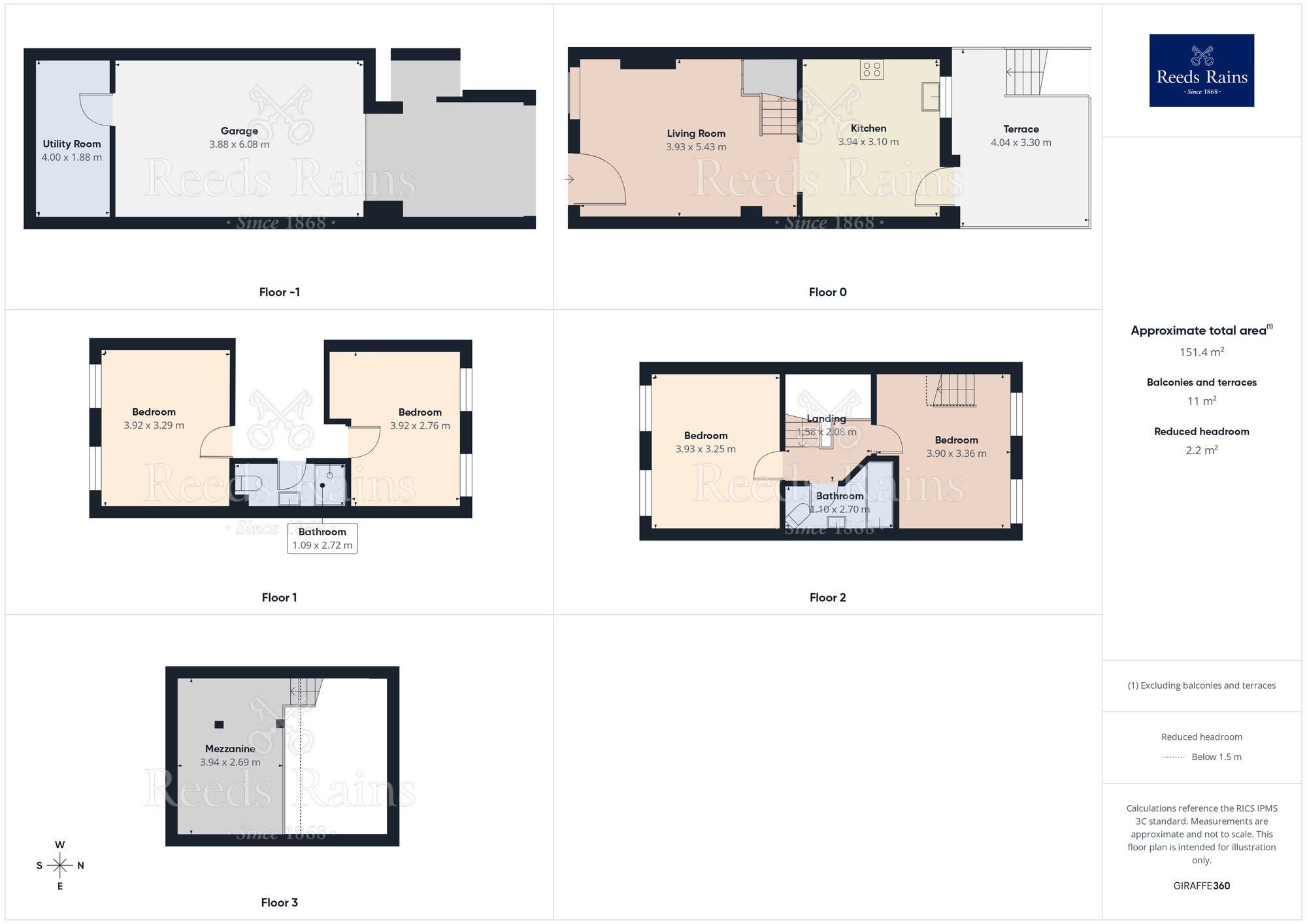 Floorplan of 4 bedroom Mid Terrace House for sale, Wards Lane, Congleton, Cheshire, CW12