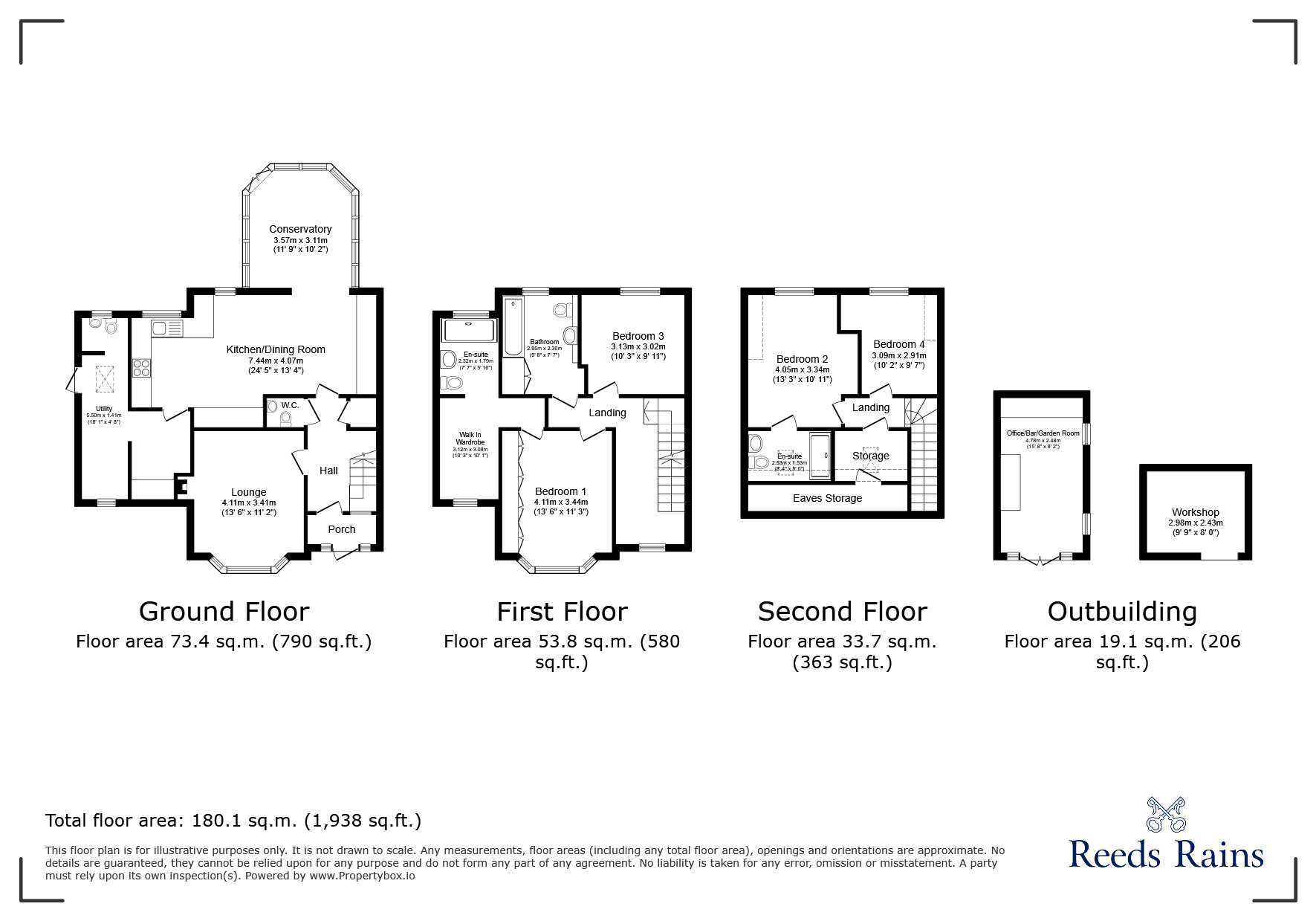 Floorplan of 4 bedroom Semi Detached House for sale, Boundary Lane, Congleton, Cheshire, CW12