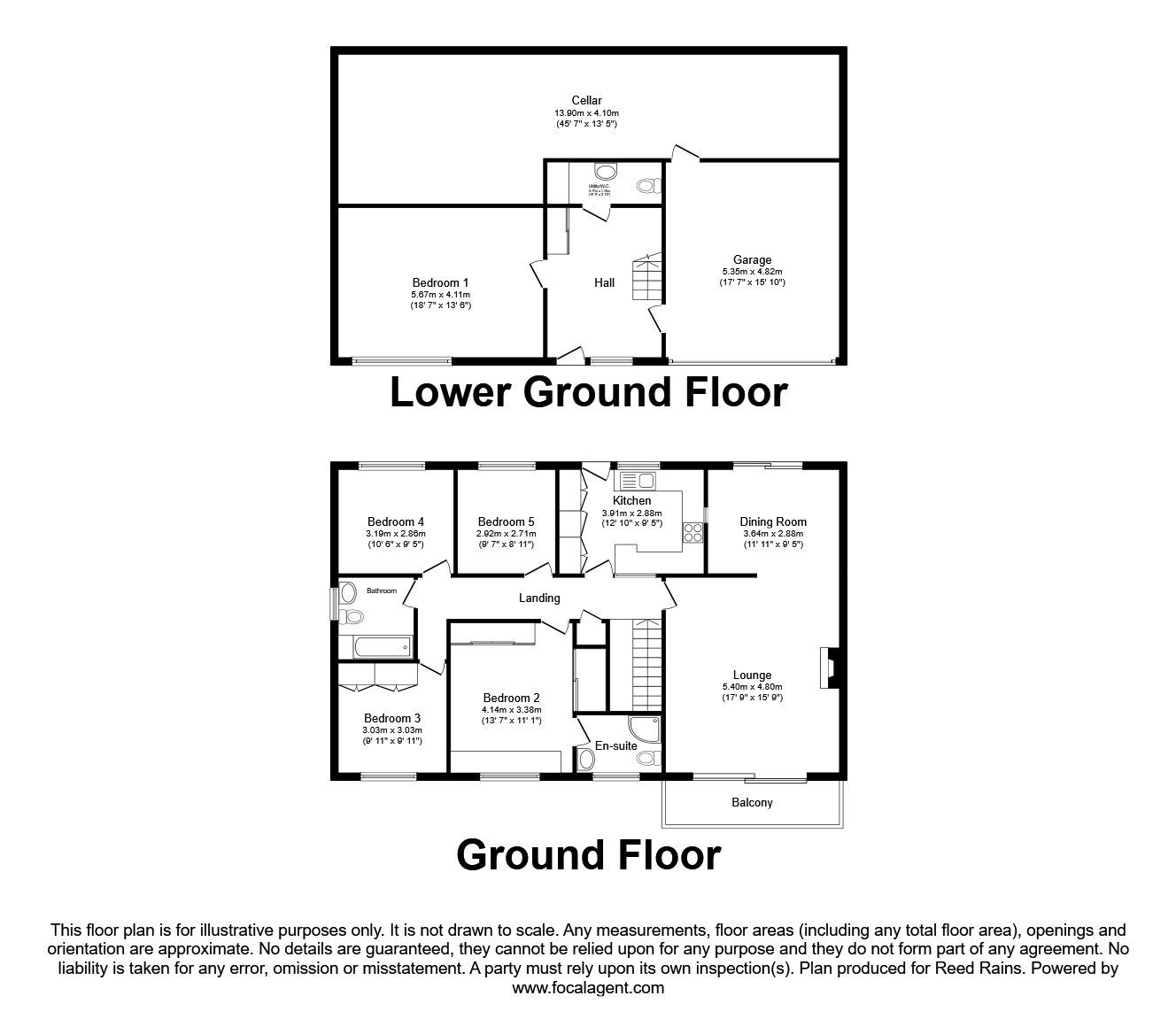 Floorplan of 5 bedroom Detached House for sale, Berkshire Drive, Congleton, Cheshire, CW12
