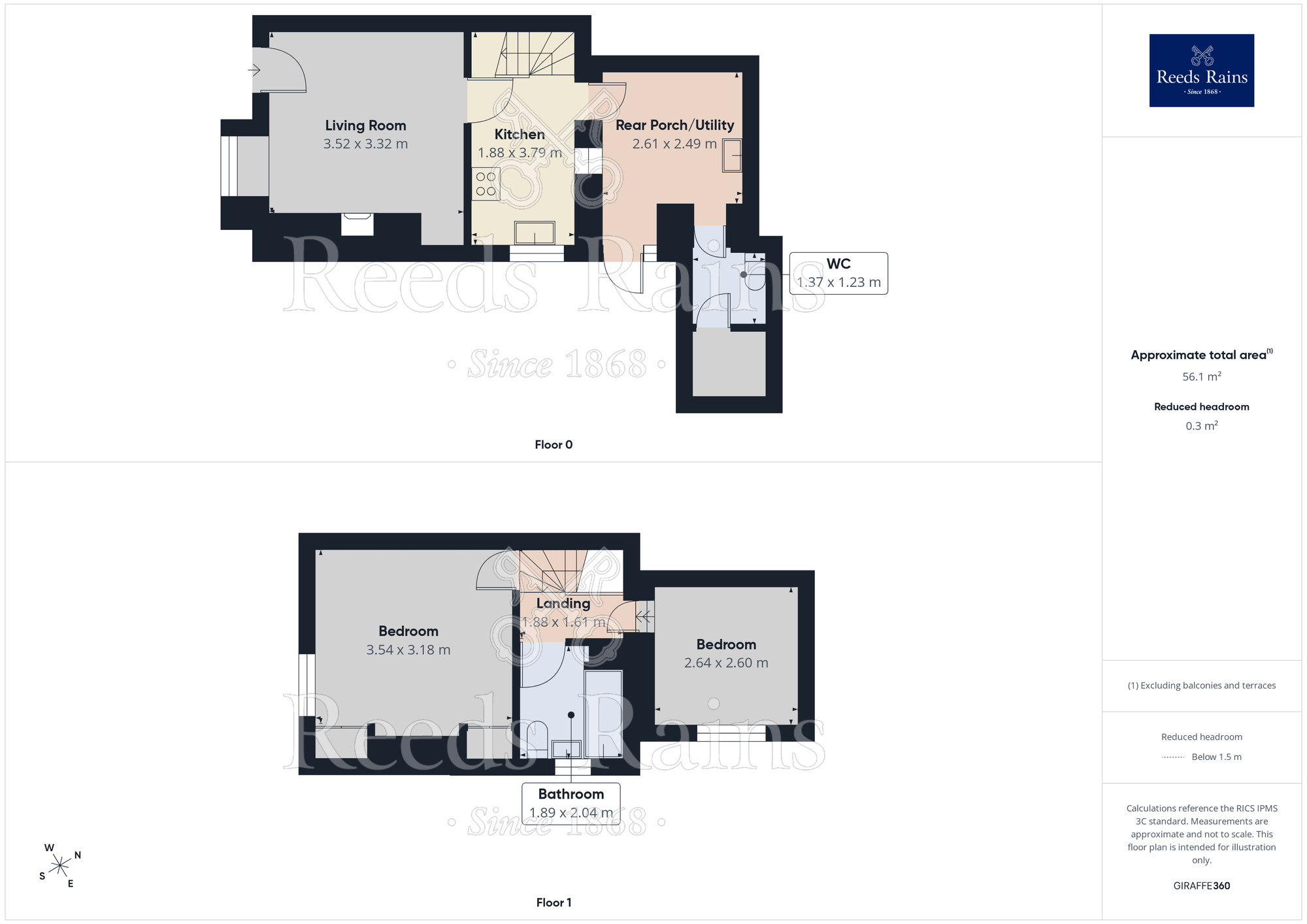 Floorplan of 2 bedroom End Terrace House for sale, Reades Lane, Congleton, Cheshire, CW12