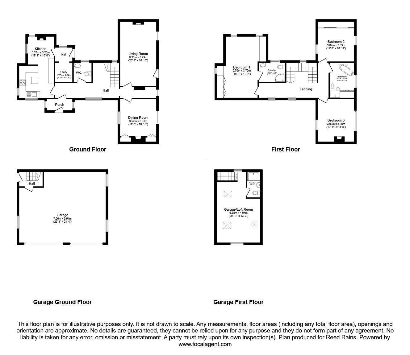 Floorplan of 3 bedroom Detached House for sale, Eliases Lane, Hurst Bank, Biddulph Moor, Staffordshire, ST8