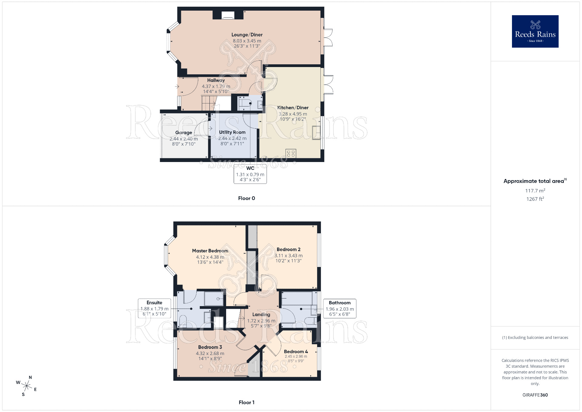 Floorplan of 4 bedroom Detached House for sale, Willowcroft Way, Harriseahead, Staffordshire, ST7
