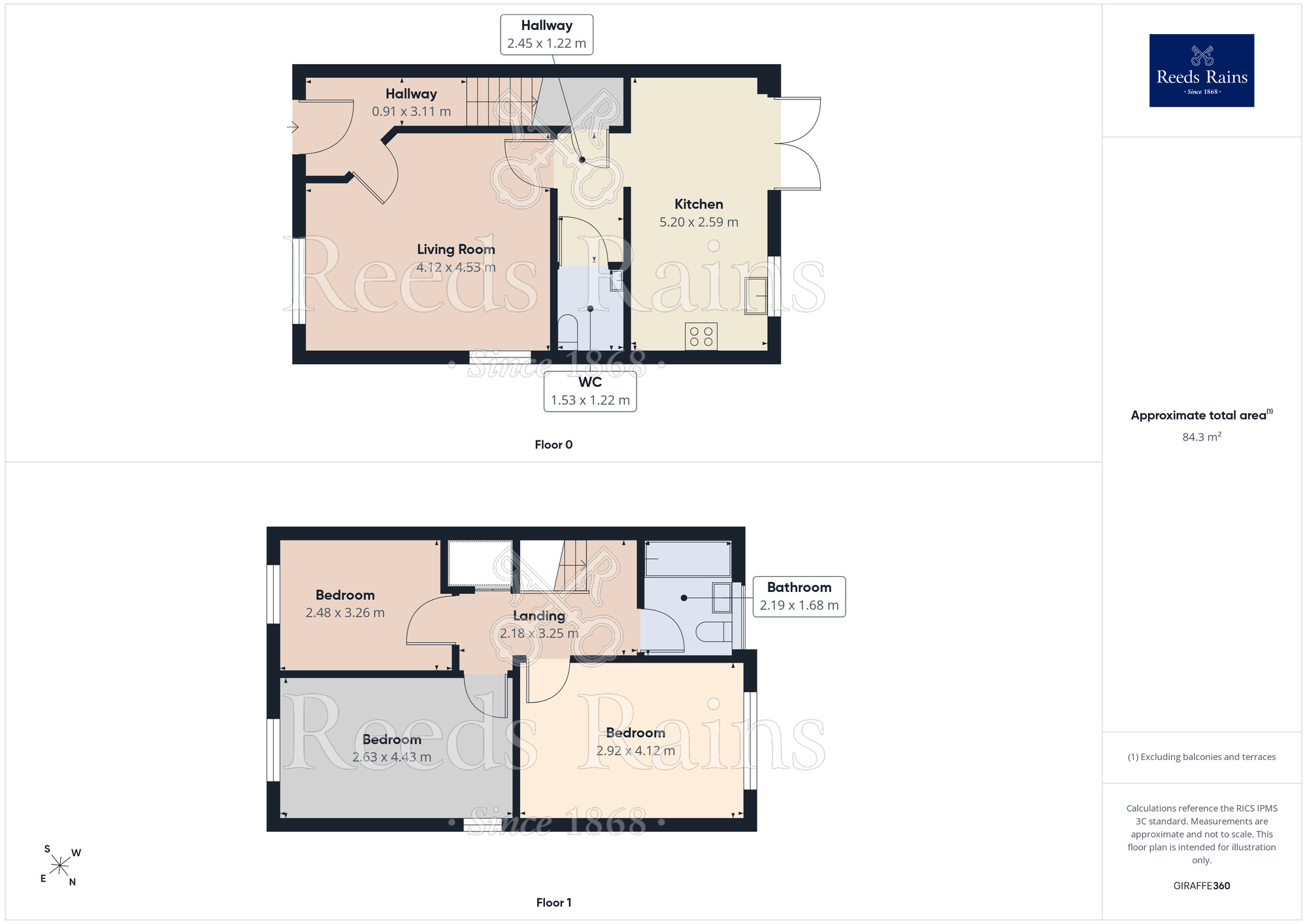 Floorplan of 3 bedroom Semi Detached House for sale, Field View Close, Holmes Chapel, Cheshire, CW4
