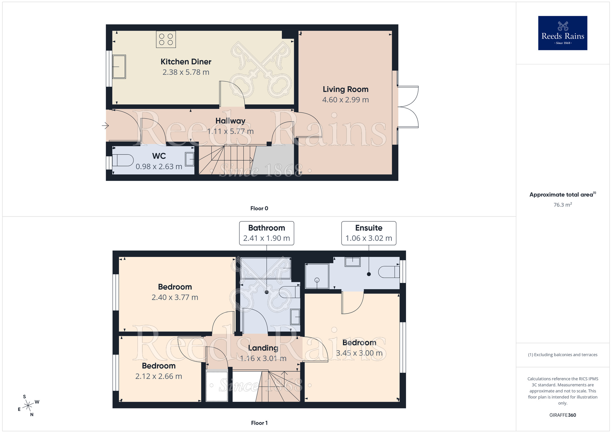 Floorplan of 3 bedroom Detached House for sale, Westheath Close, Congleton, Cheshire, CW12