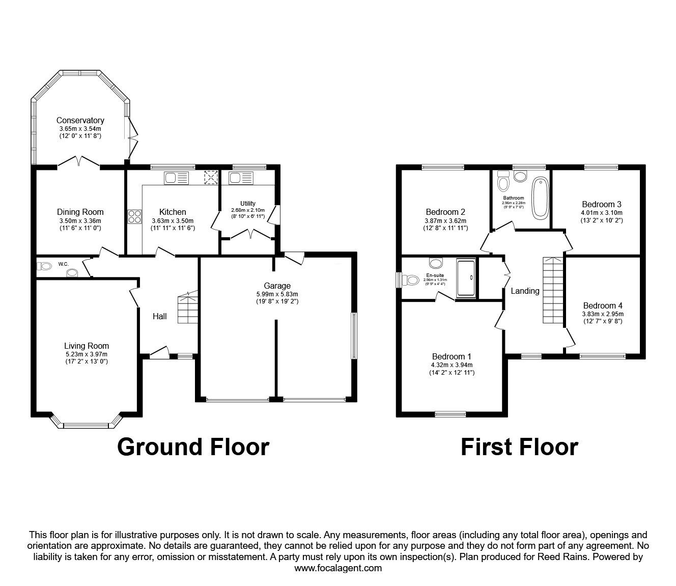 Floorplan of 4 bedroom Detached House for sale, Cloud View, Congleton, Cheshire, CW12