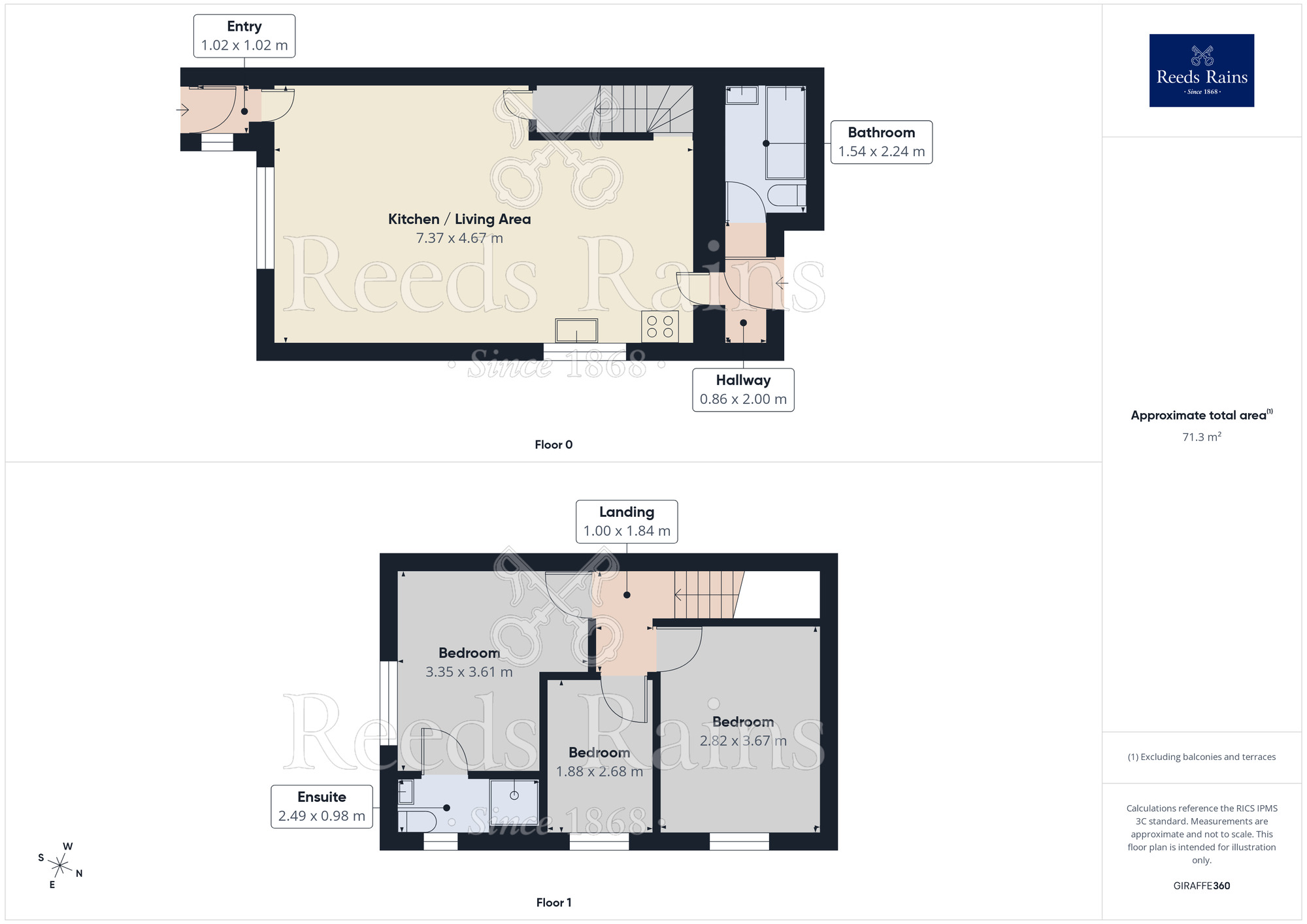 Floorplan of 3 bedroom End Terrace House for sale, Harriseahead Lane, Harriseahead, Staffordshire, ST7