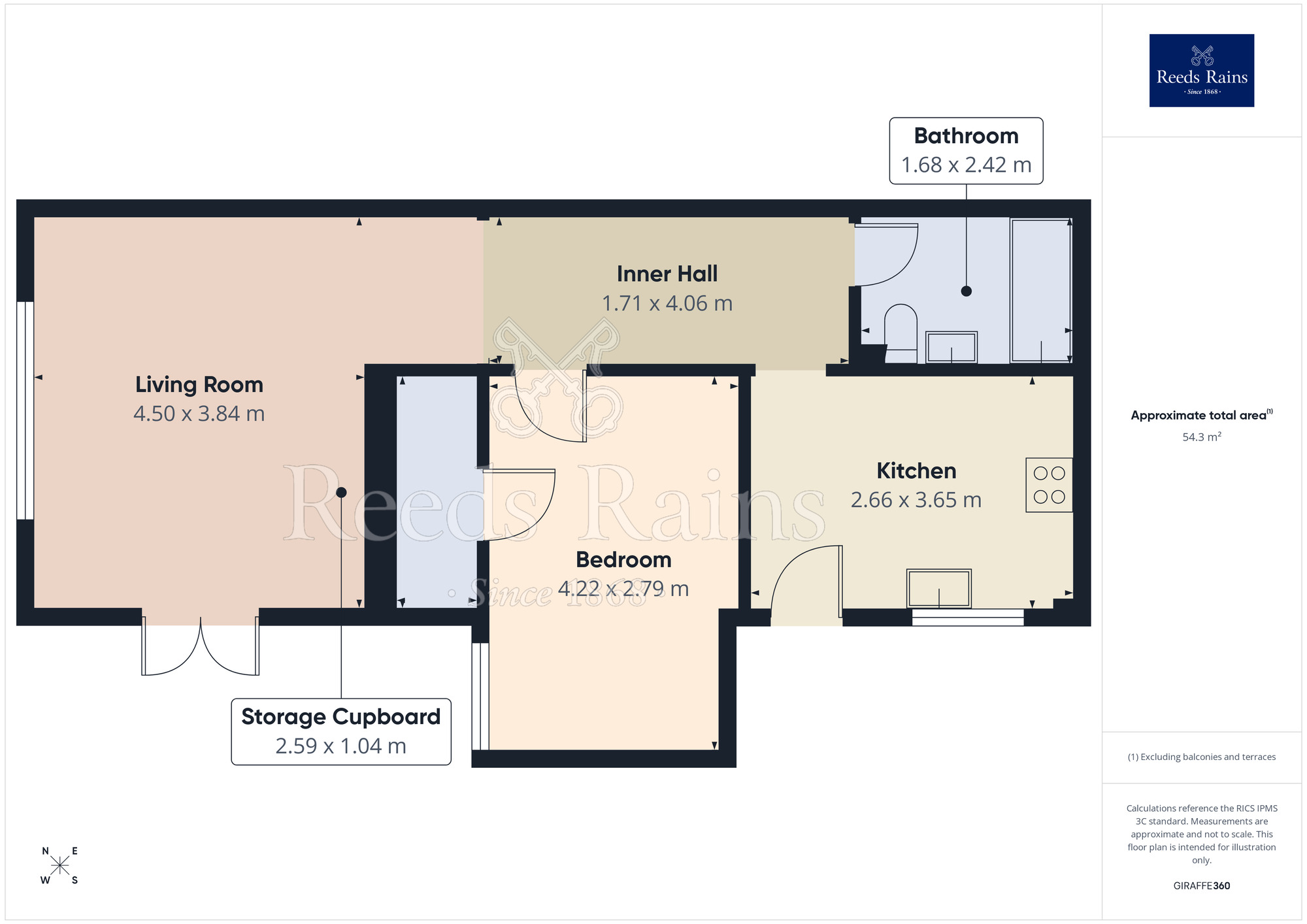 Floorplan of 1 bedroom Semi Detached Bungalow for sale, Park Lane, Knypersley, Staffordshire, ST8