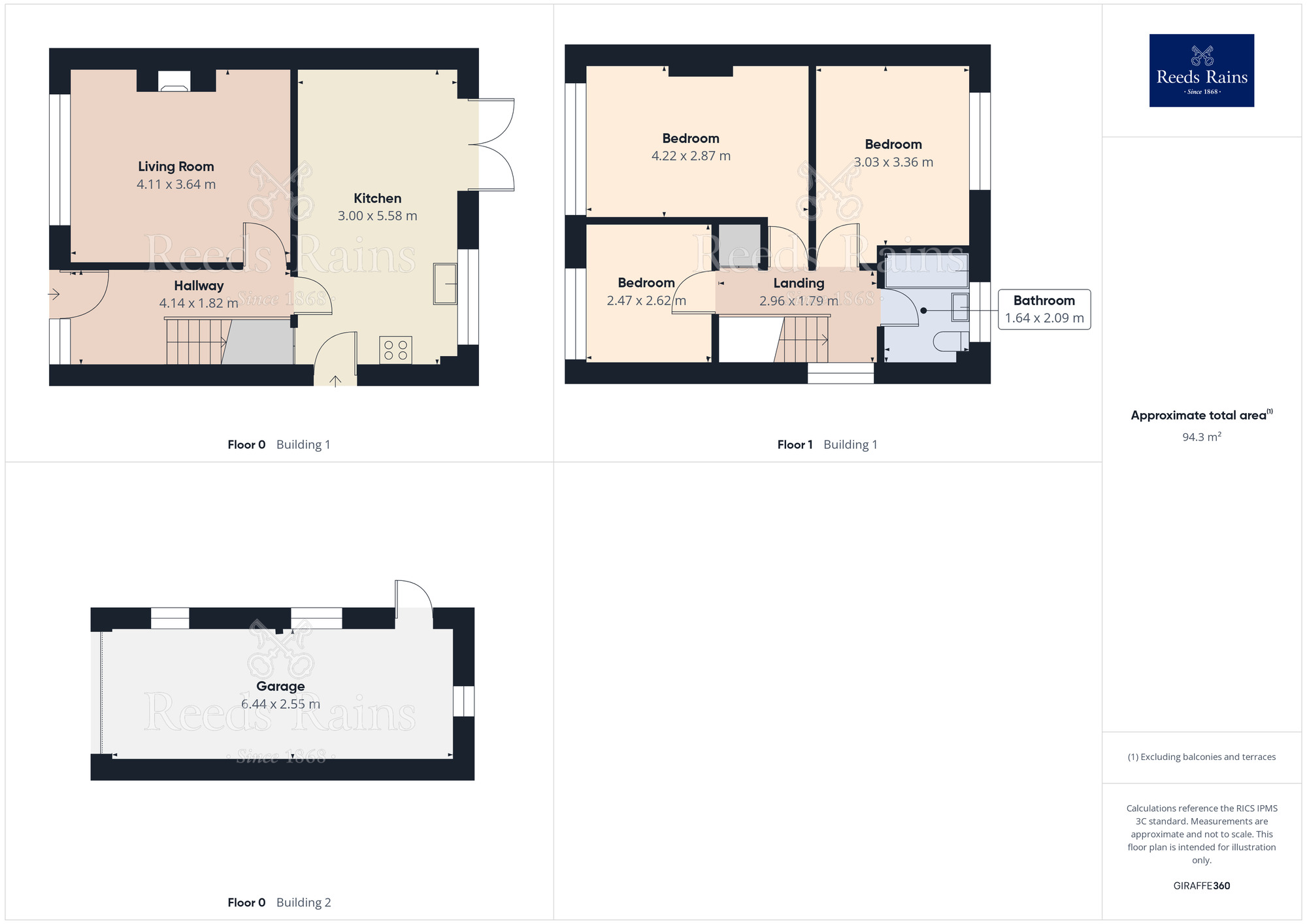 Floorplan of 3 bedroom Semi Detached House for sale, Longdown Road, Congleton, Cheshire, CW12