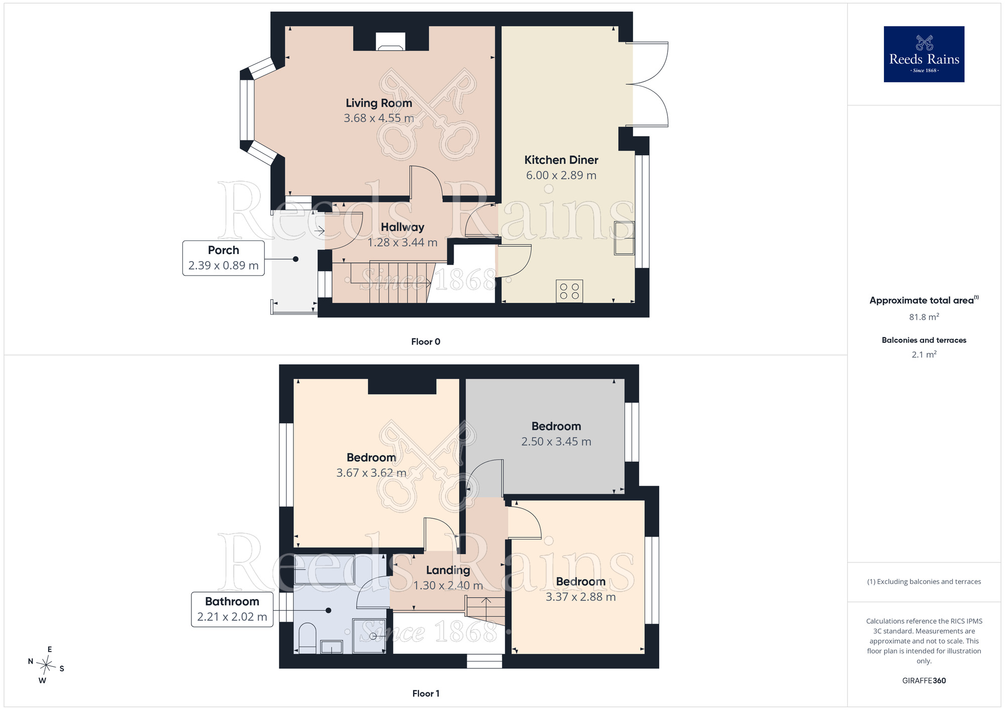 Floorplan of 3 bedroom Semi Detached House for sale, Station Road, Holmes Chapel, Cheshire, CW4