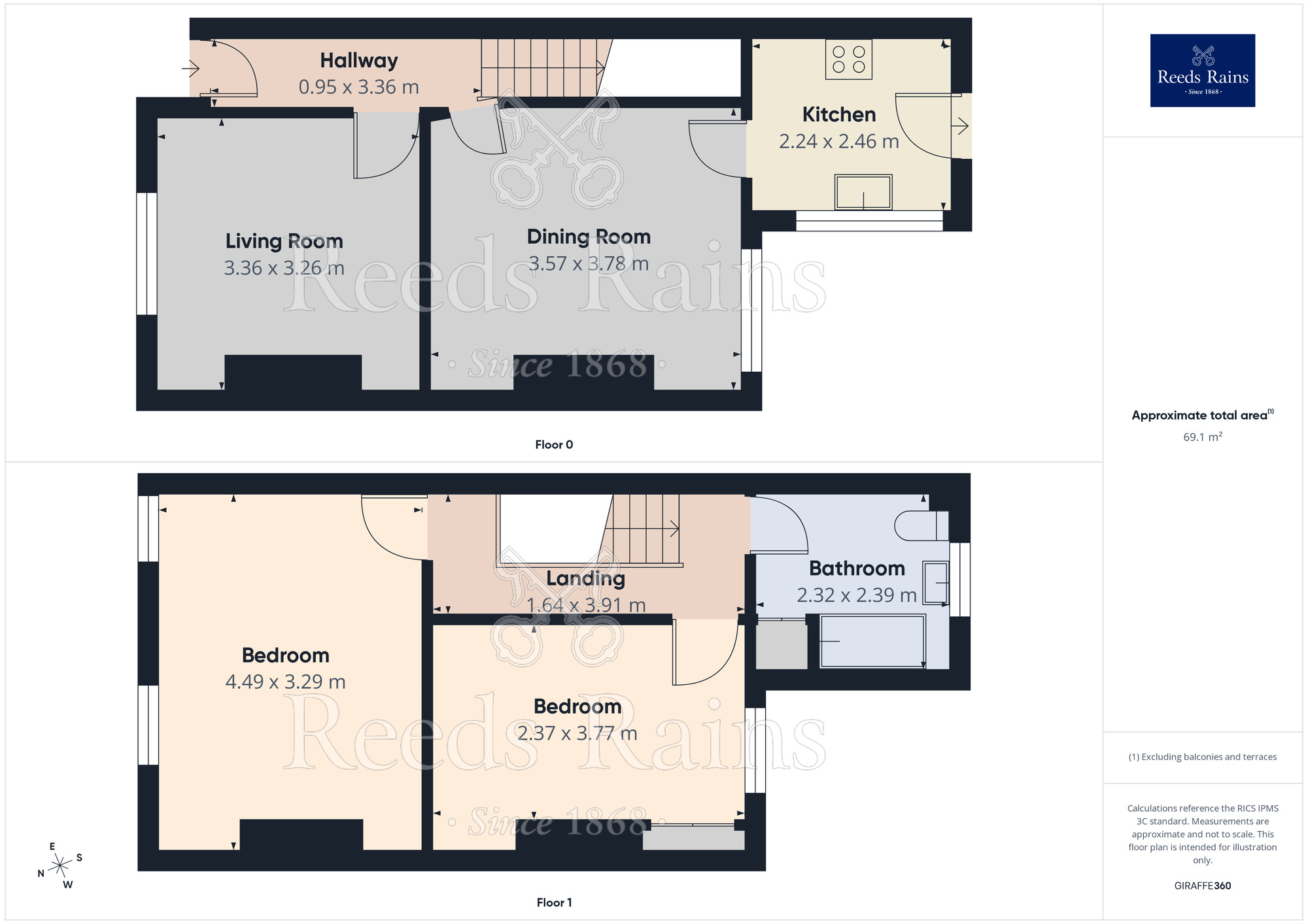Floorplan of 2 bedroom Mid Terrace House for sale, Herbert Street, Congleton, Cheshire, CW12
