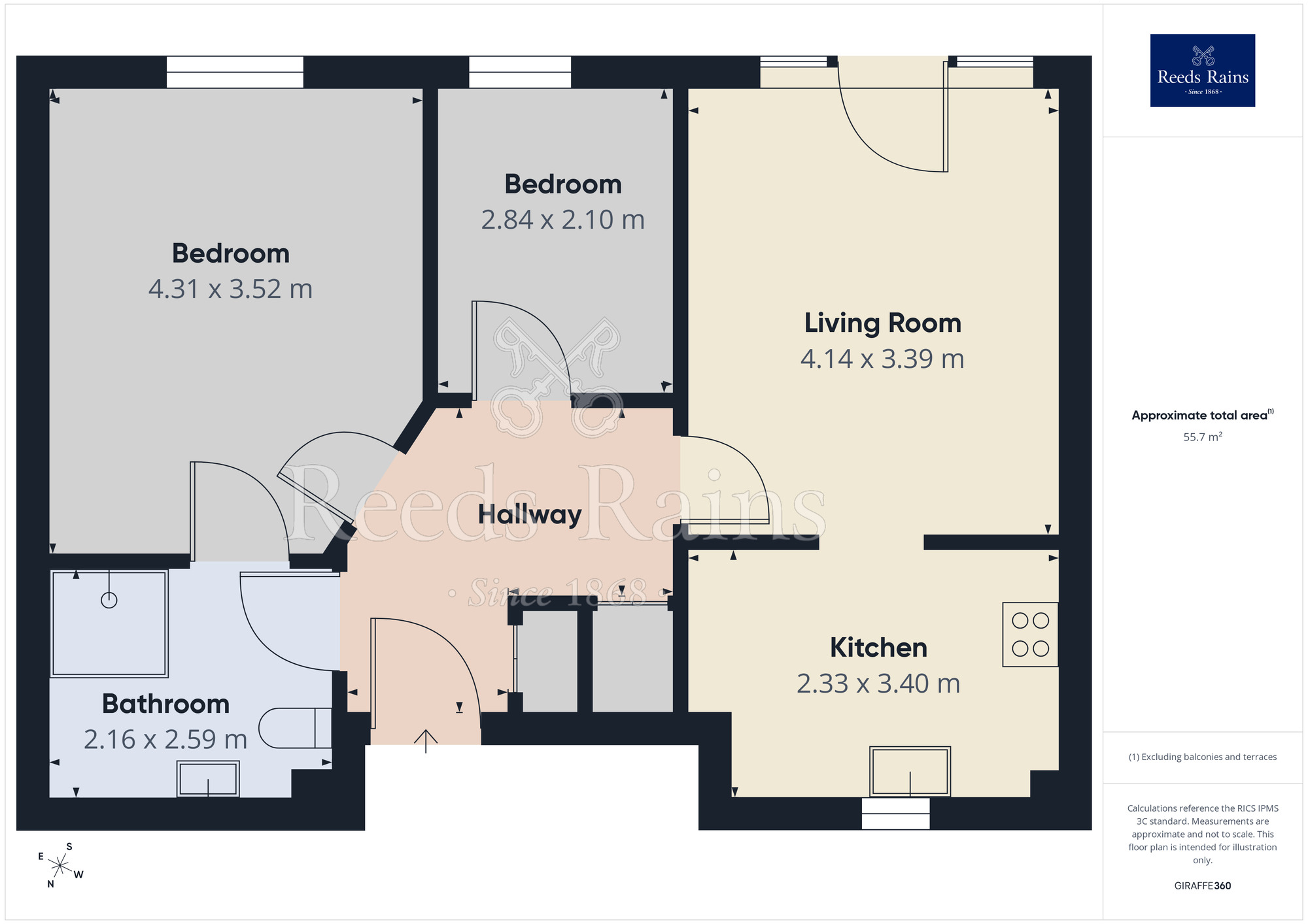 Floorplan of 2 bedroom Flat for sale, East Road, Middlewich, Cheshire, CW10