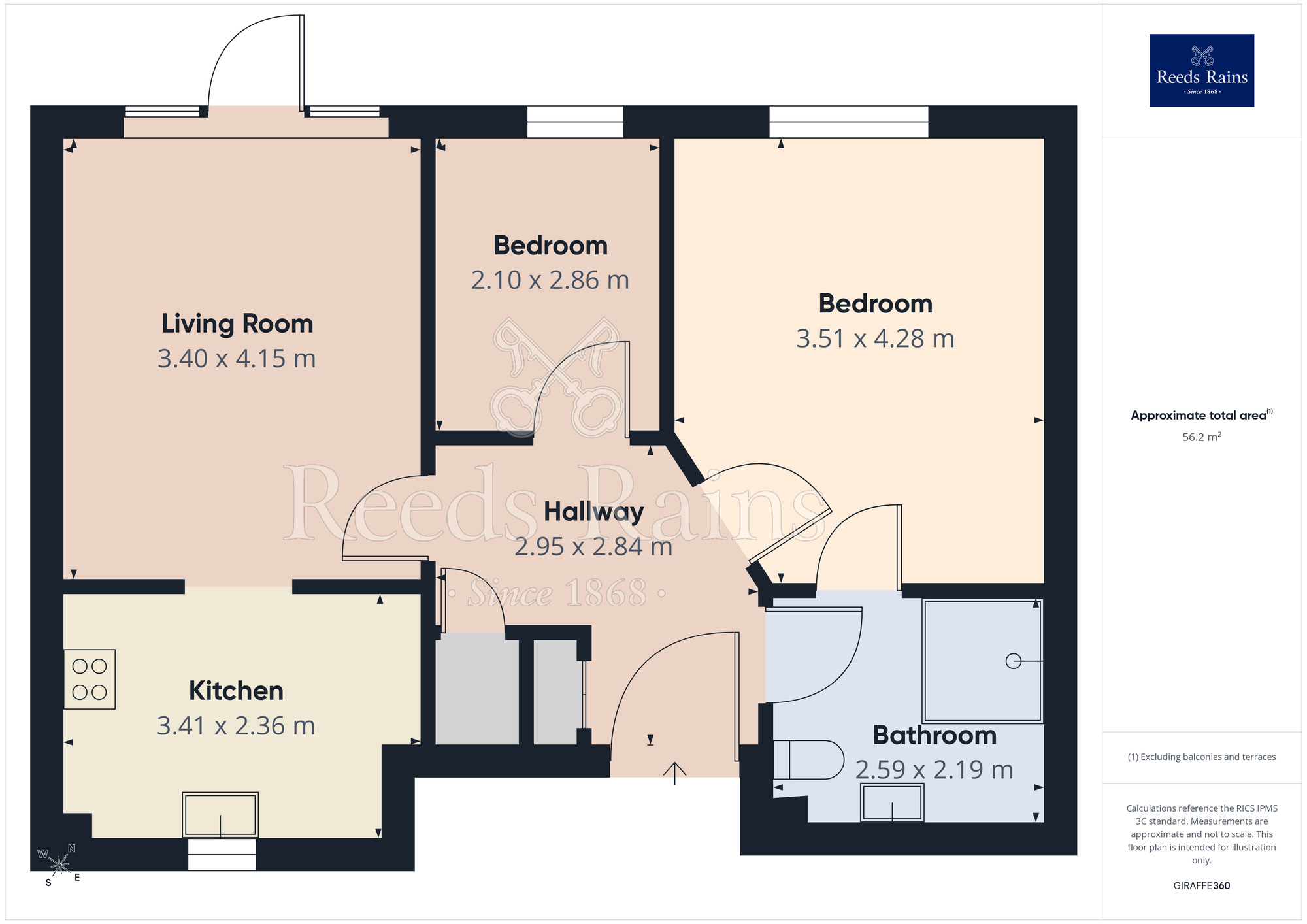 Floorplan of 2 bedroom Flat for sale, East Road, Middlewich, Cheshire, CW10