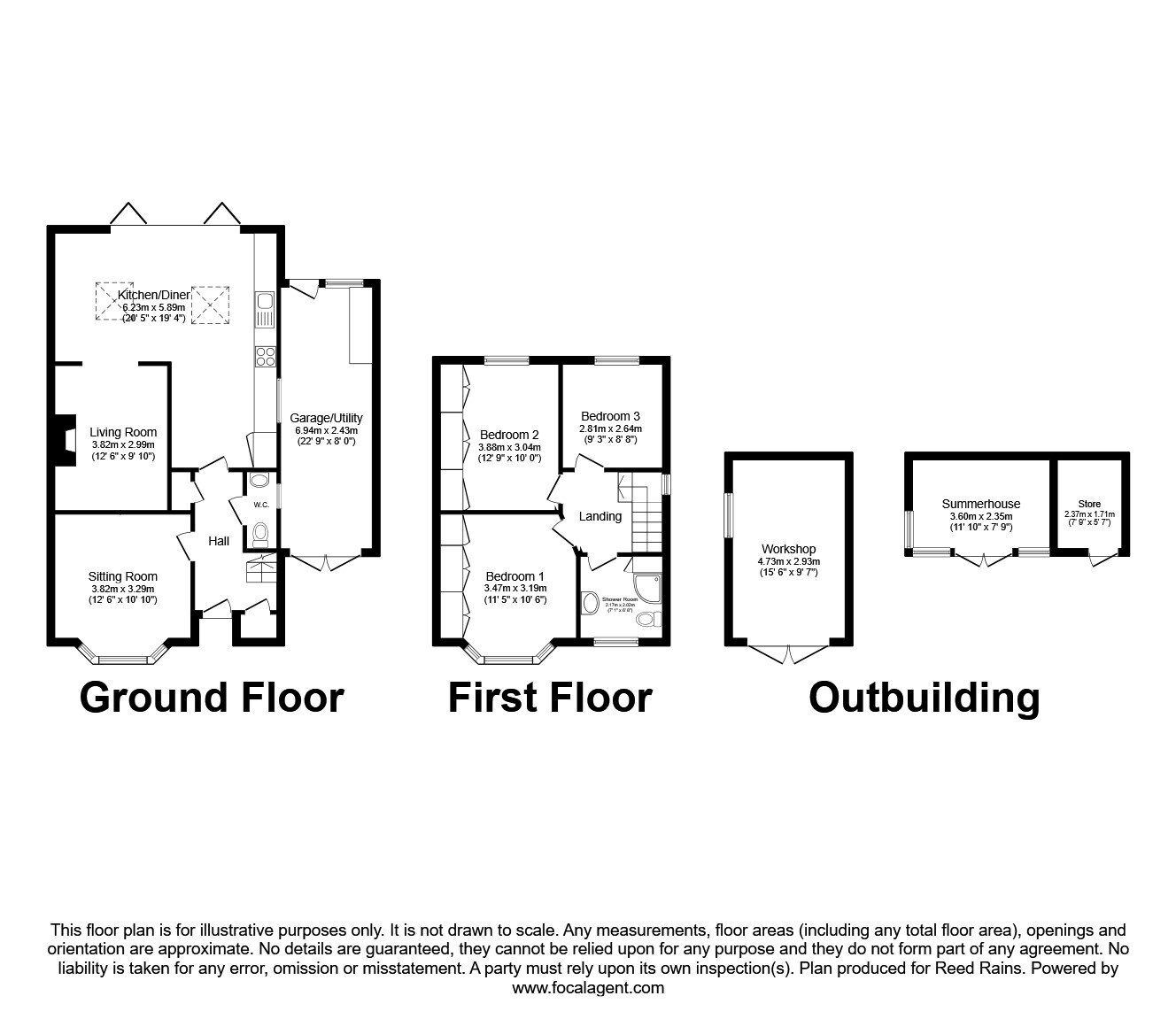 Floorplan of 3 bedroom Semi Detached House for sale, Maxwell Road, Congleton, Cheshire, CW12