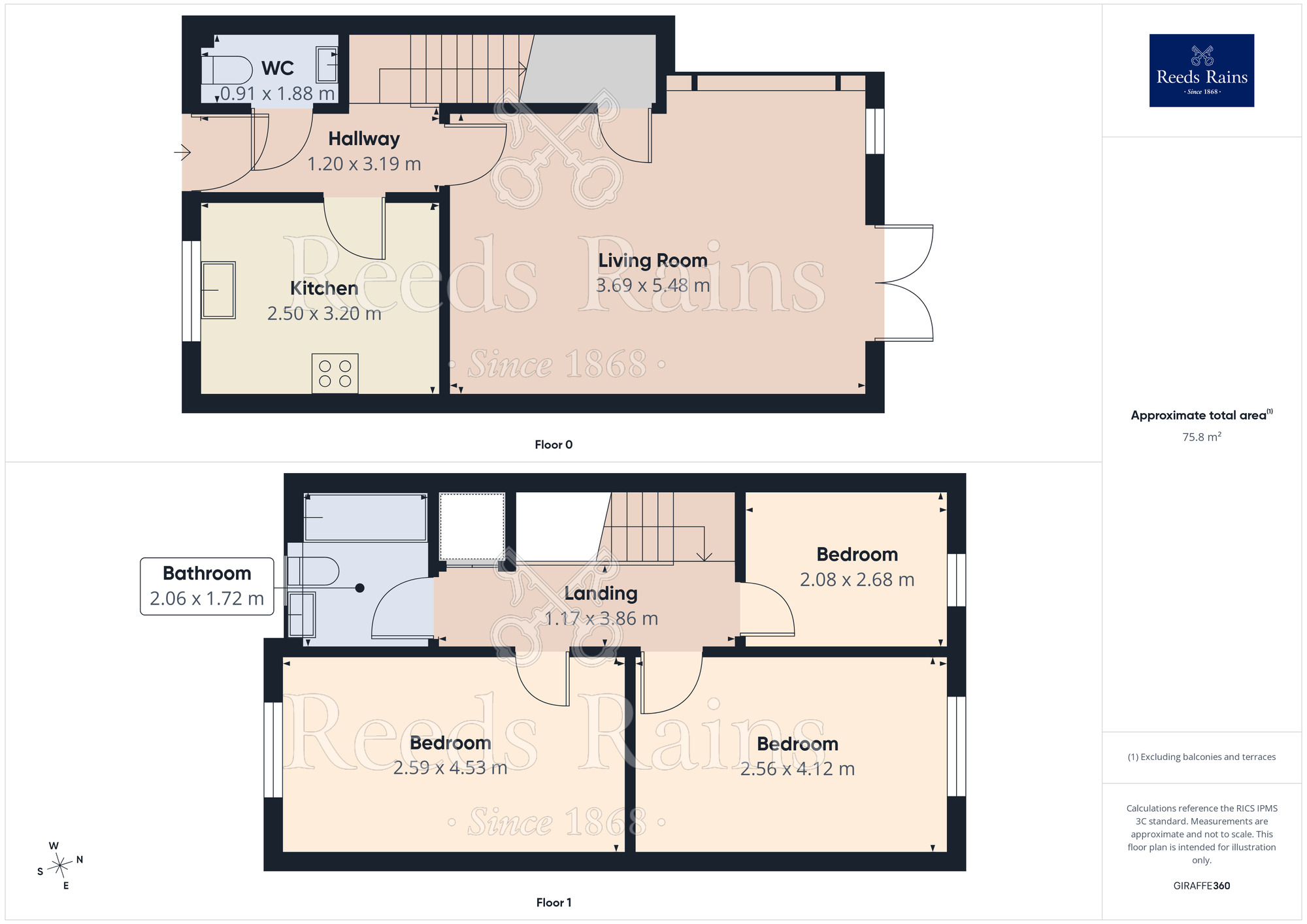 Floorplan of 3 bedroom Semi Detached House for sale, Shaw Close, Congleton, Cheshire, CW12