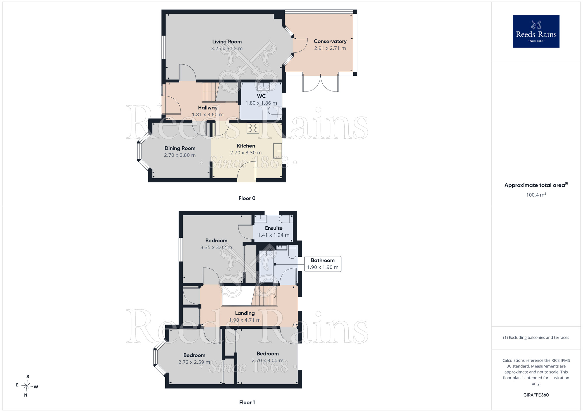 Floorplan of 3 bedroom Detached House for sale, Needham Drive, Cranage, Cheshire, CW4