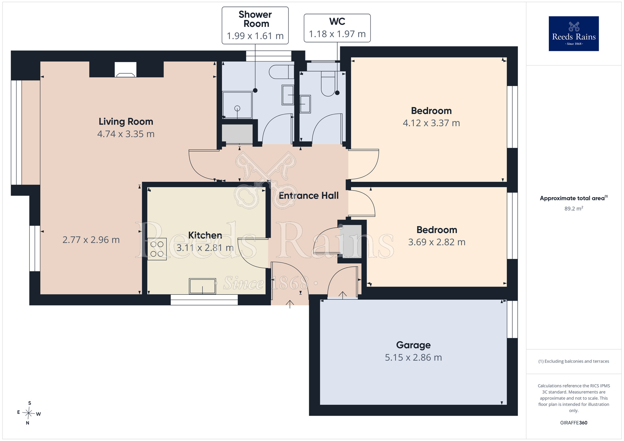 Floorplan of 2 bedroom Detached Bungalow for sale, Ravenscroft, Holmes Chapel, Cheshire, CW4