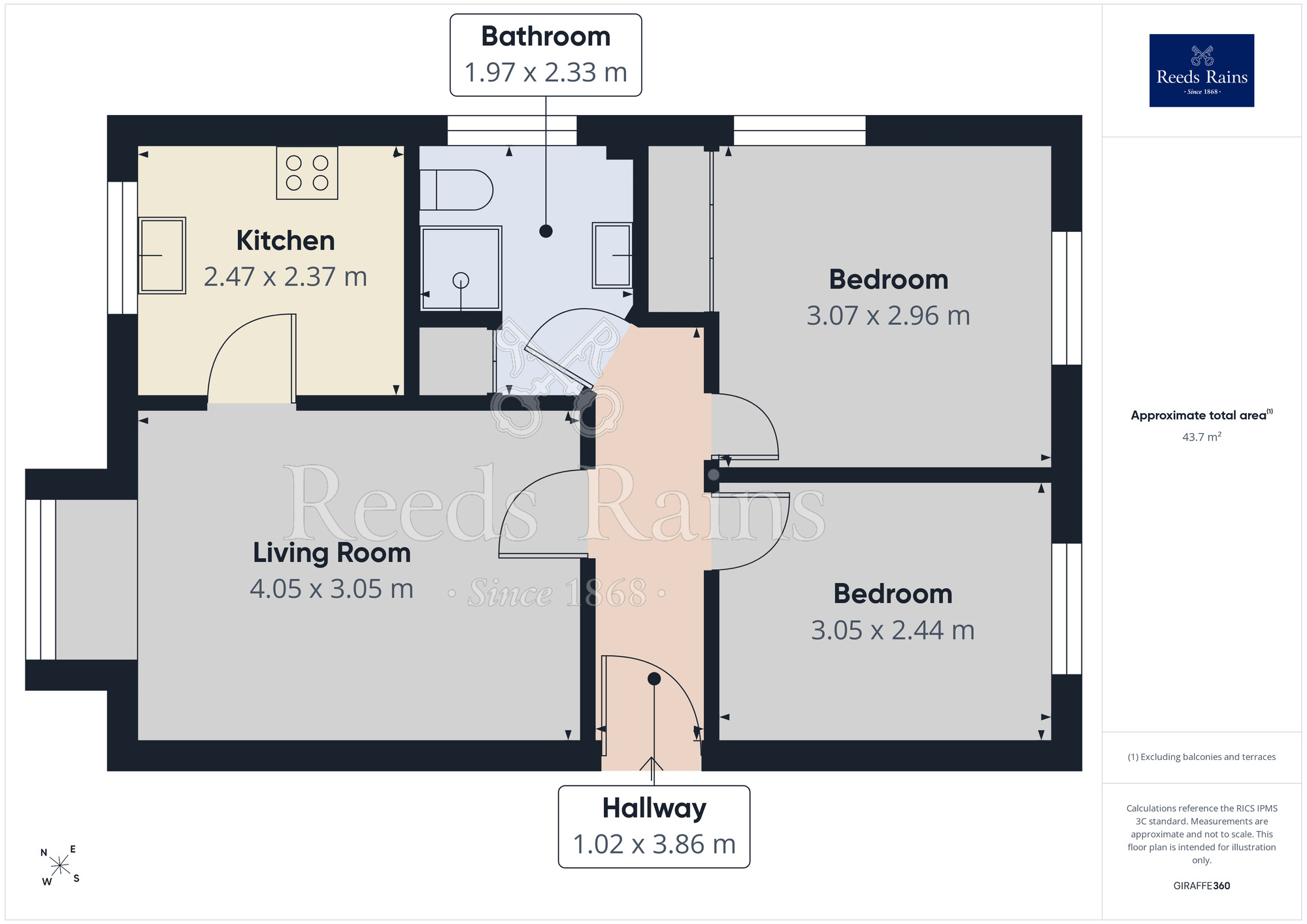 Floorplan of 2 bedroom Flat for sale, Westbourne Mews, Sandy Lane, Cheshire, CW12