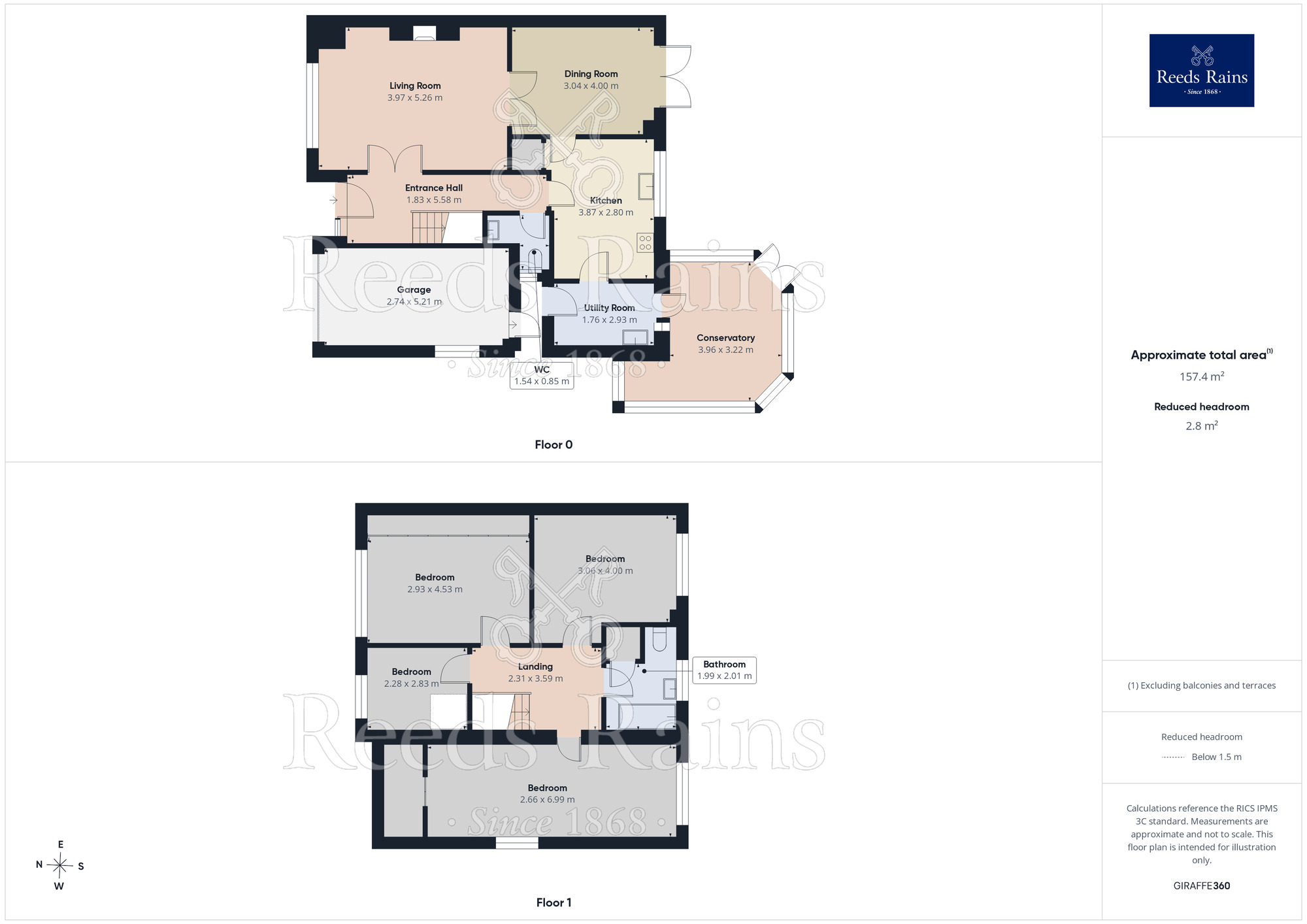 Floorplan of 4 bedroom Detached House for sale, Ravenscroft, Holmes Chapel, Cheshire, CW4
