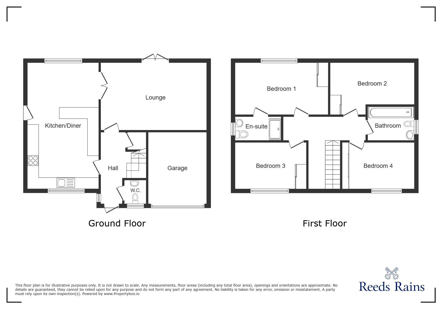 Floorplan of 4 bedroom Detached House for sale, Bluebell Close, Biddulph, Staffordshire, ST8
