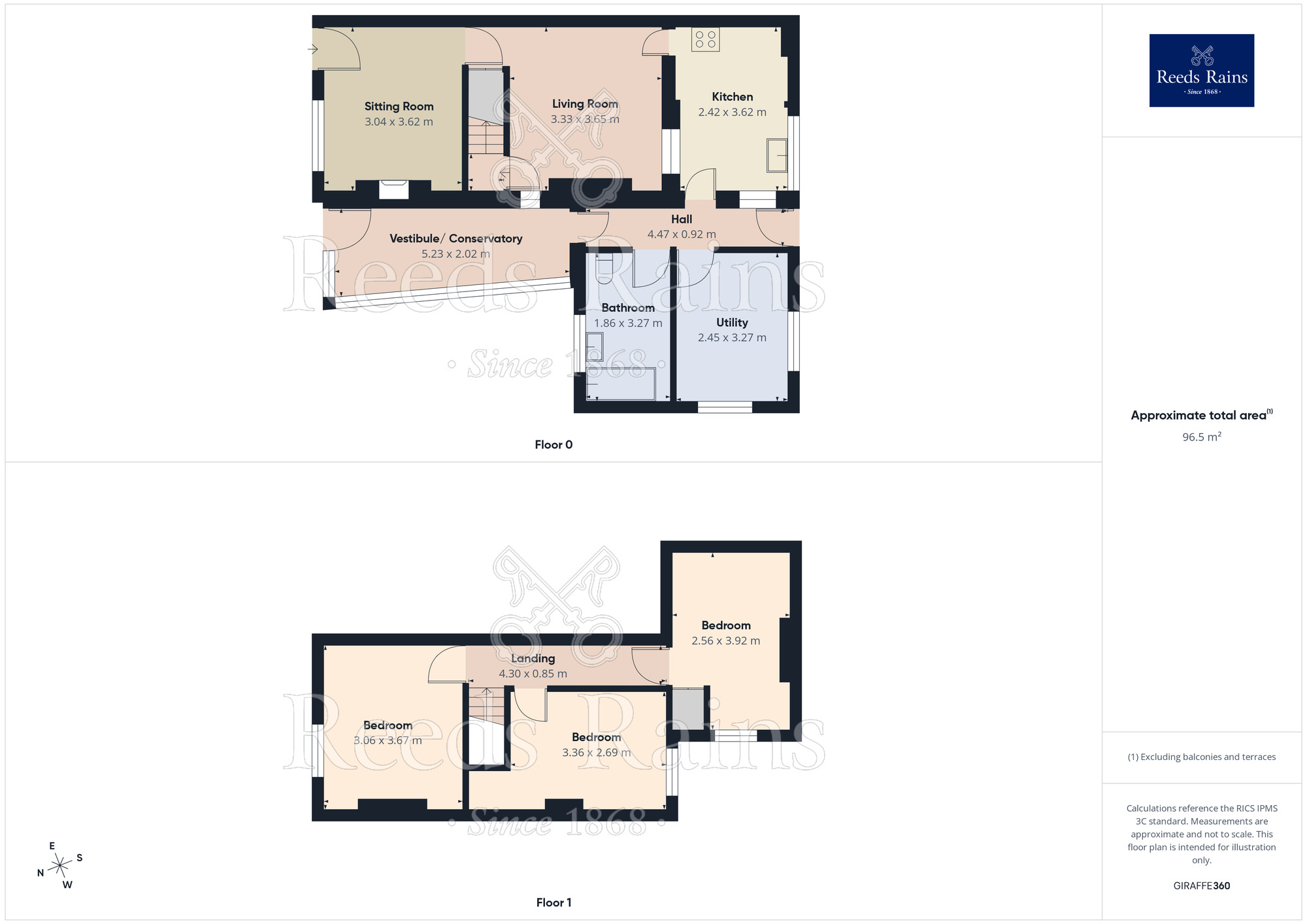 Floorplan of 3 bedroom Semi Detached House for sale, Bull Lane, Brindley Ford, Staffordshire, ST8