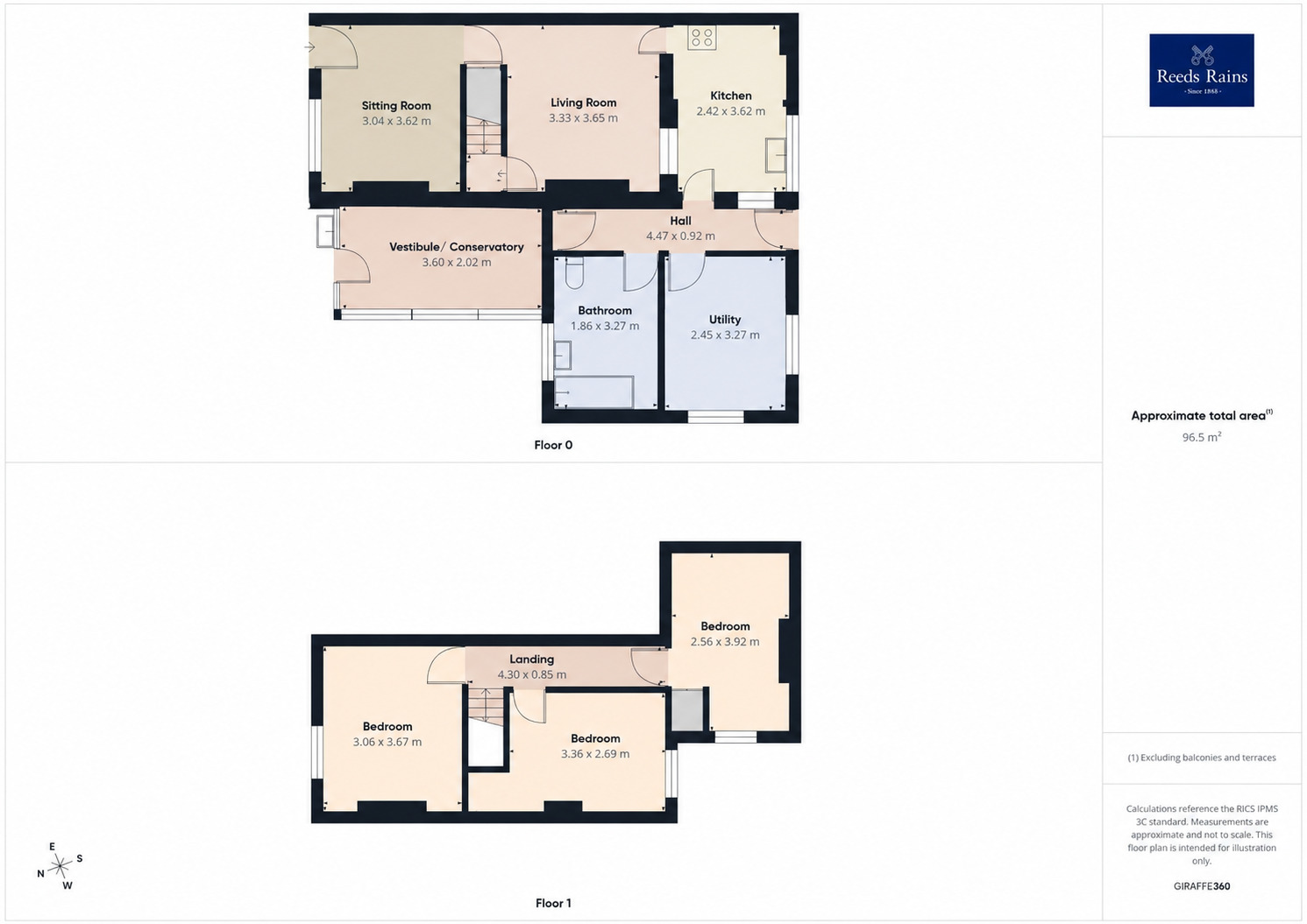 Floorplan of 3 bedroom Semi Detached House for sale, Bull Lane, Brindley Ford, Staffordshire, ST8