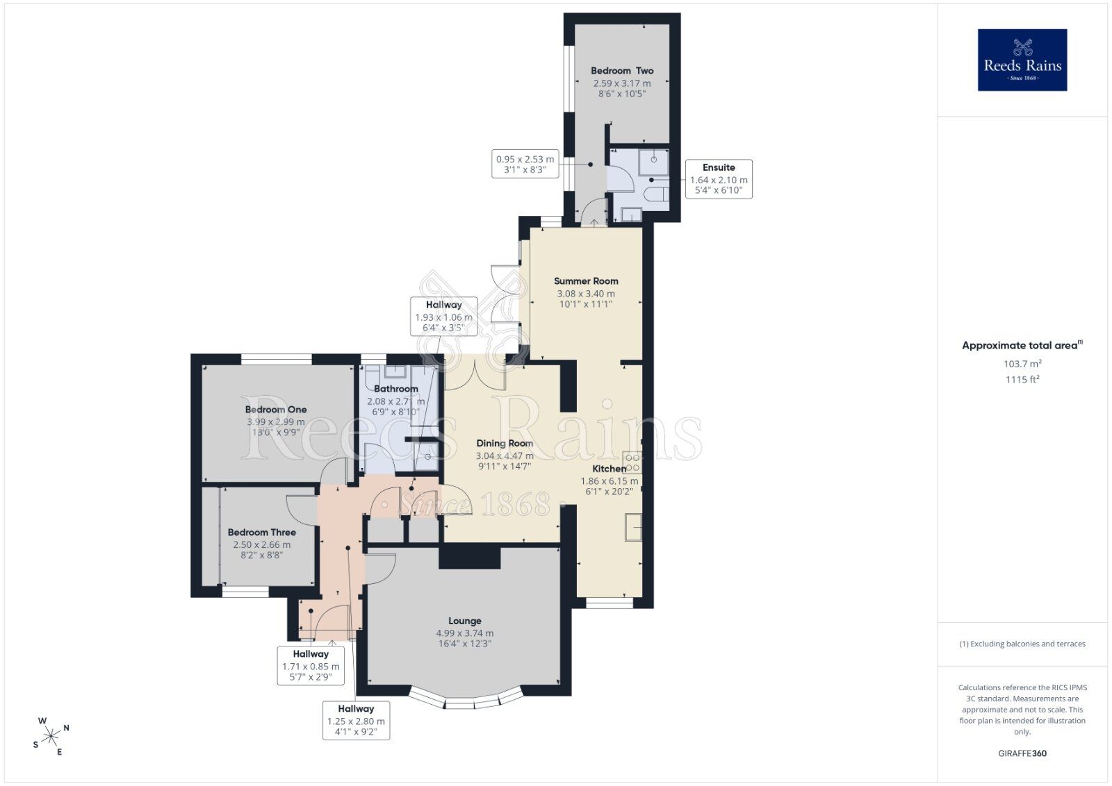 Floorplan of 3 bedroom Detached Bungalow for sale, Russell Close, Congleton, Cheshire, CW12
