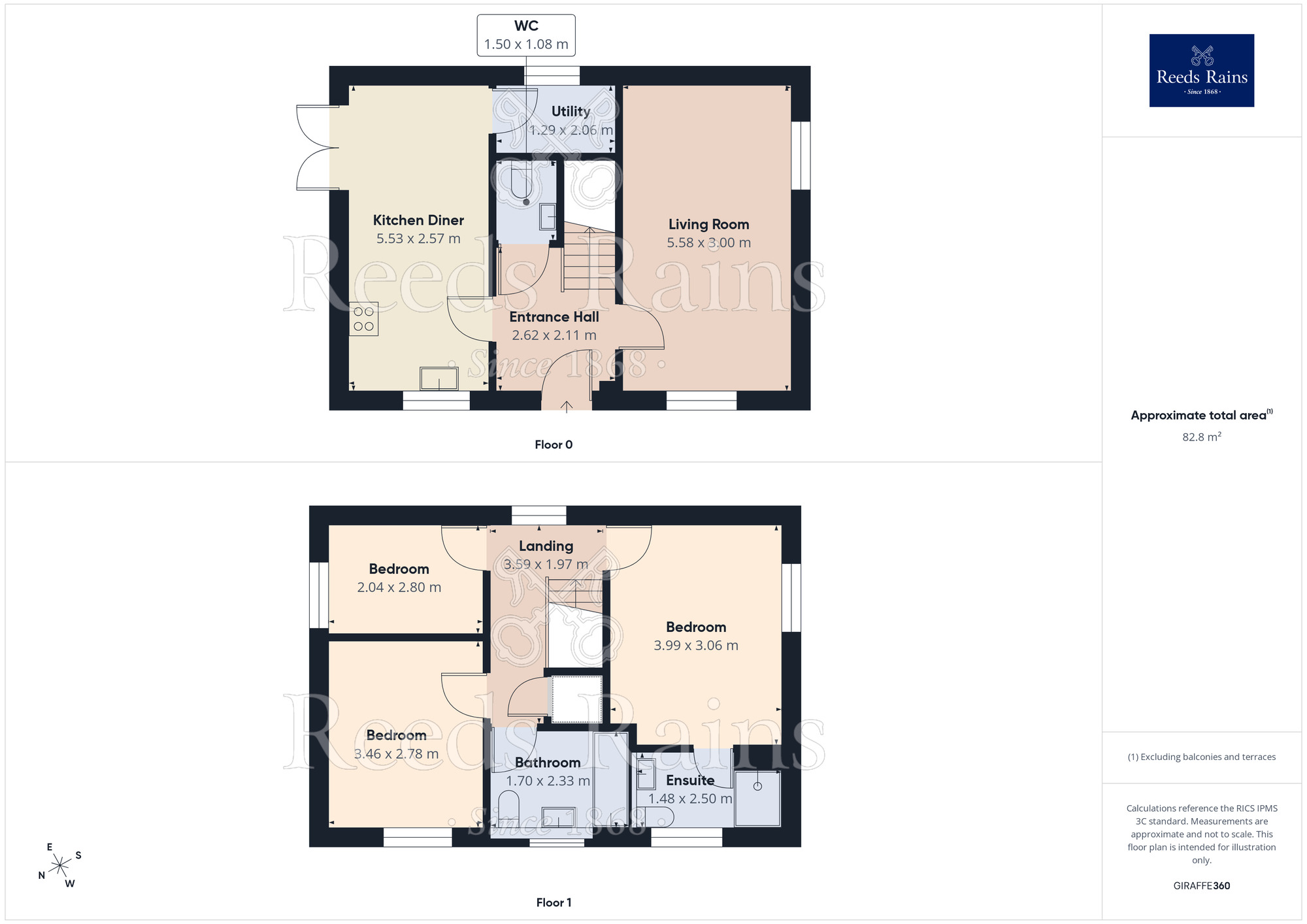Floorplan of 3 bedroom Detached House for sale, Charles Barnett Road, Winterley, Cheshire, CW11