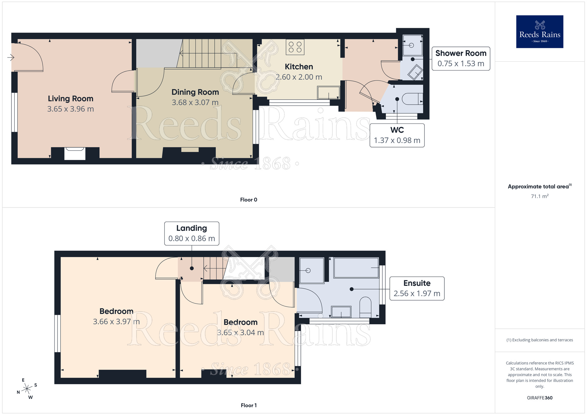 Floorplan of 2 bedroom Semi Detached House for sale, Portland Drive, Scholar Green, Cheshire, ST7