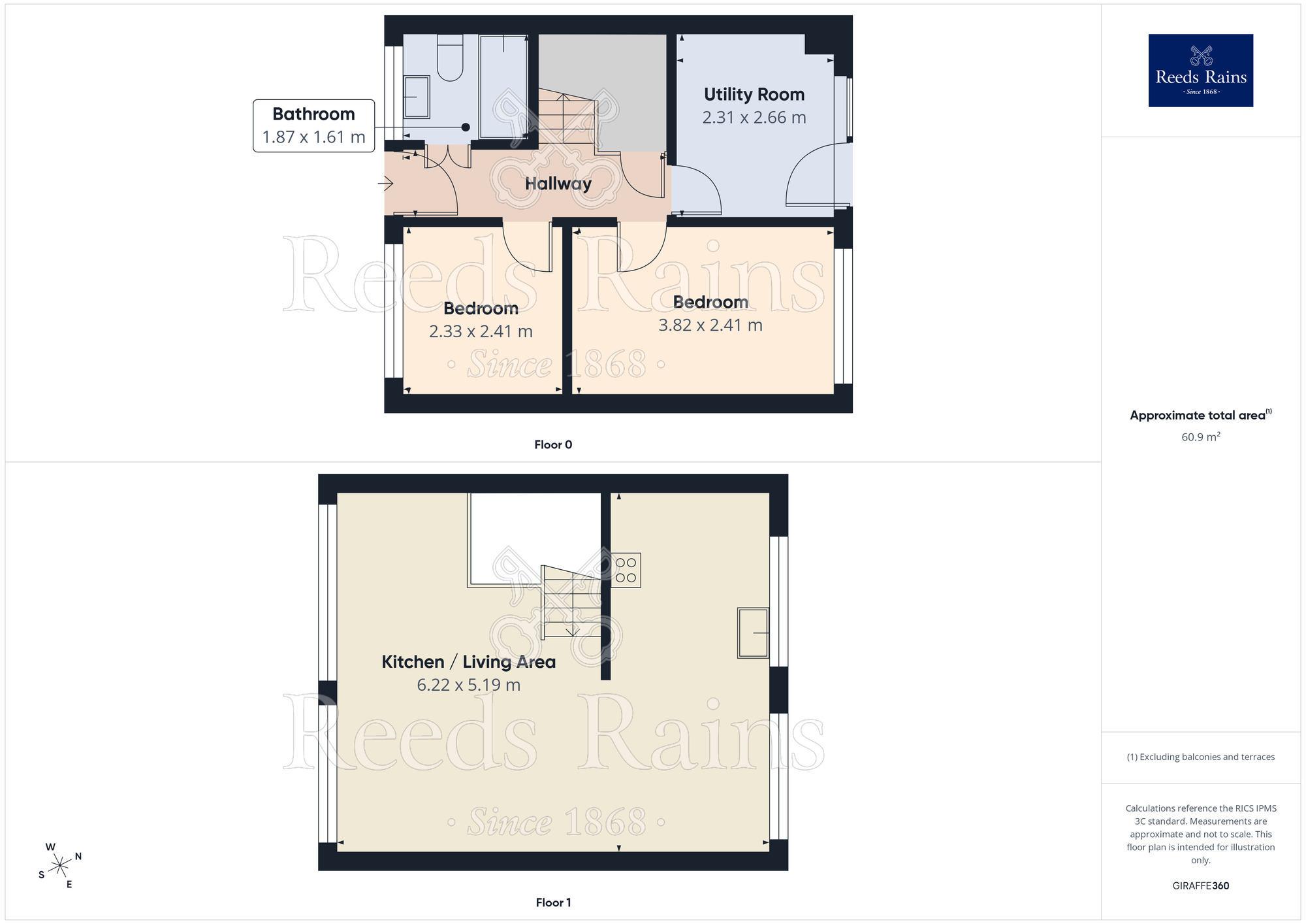 Floorplan of 3 bedroom Mid Terrace House for sale, Avon Drive, Congleton, Cheshire, CW12