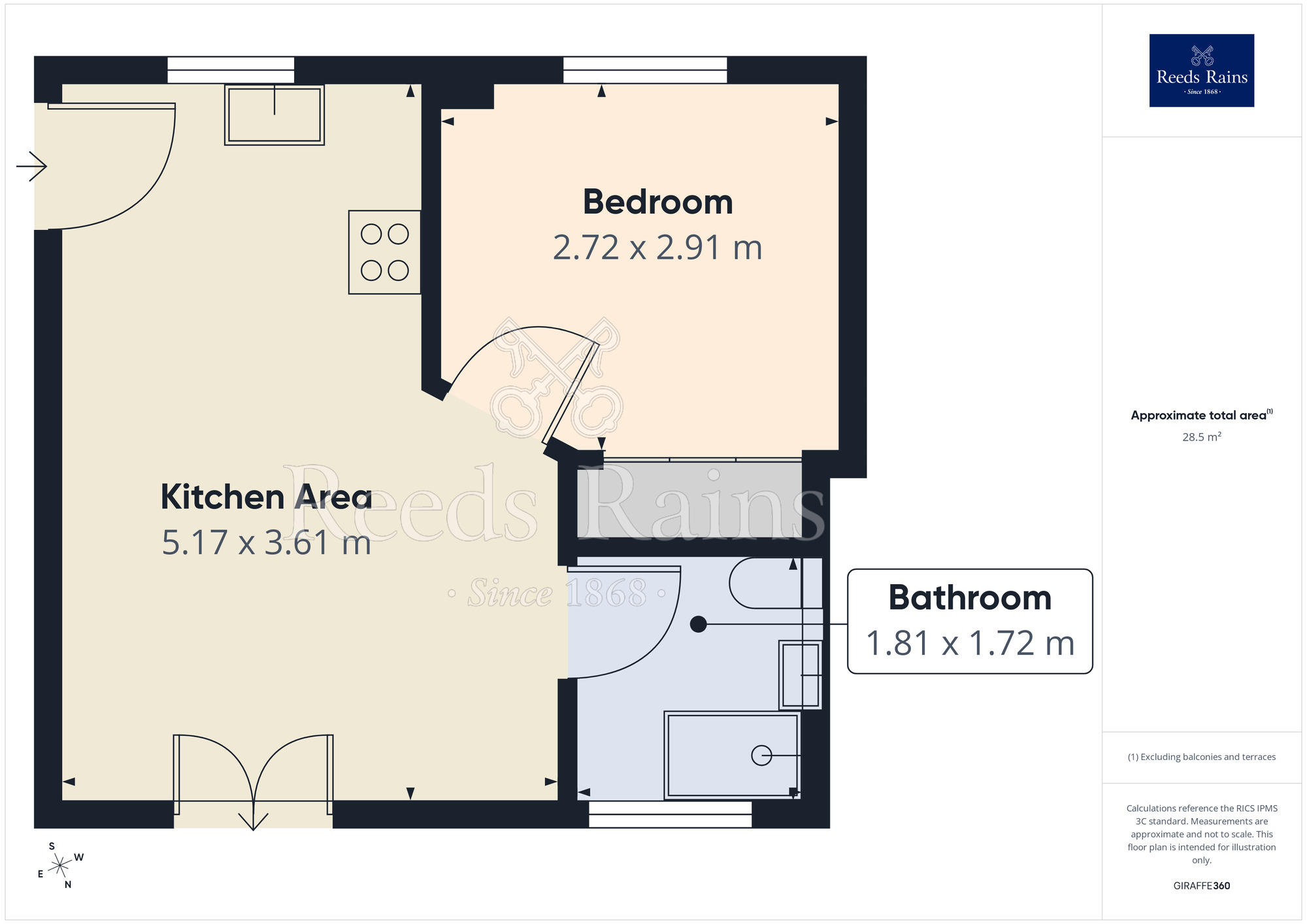 Floorplan of 1 bedroom Flat for sale, Bath Vale, Congleton, Cheshire, CW12