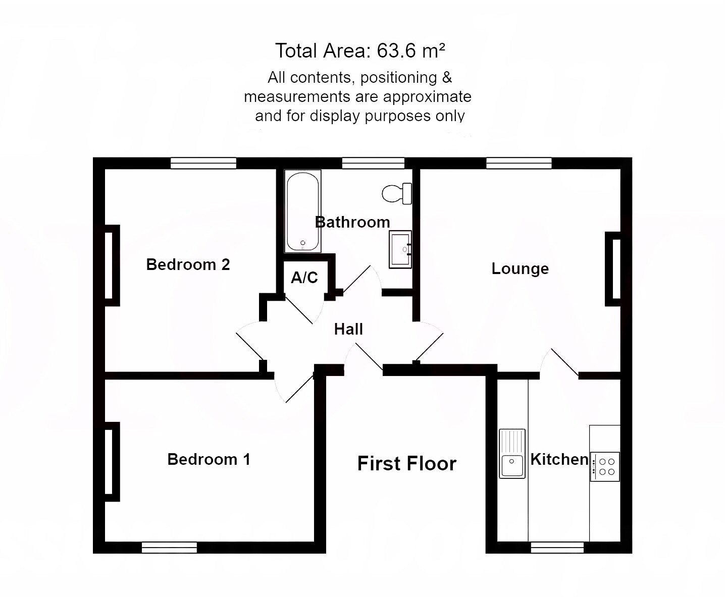 Floorplan of 2 bedroom Flat for sale, Park Lane, Congleton, Cheshire, CW12