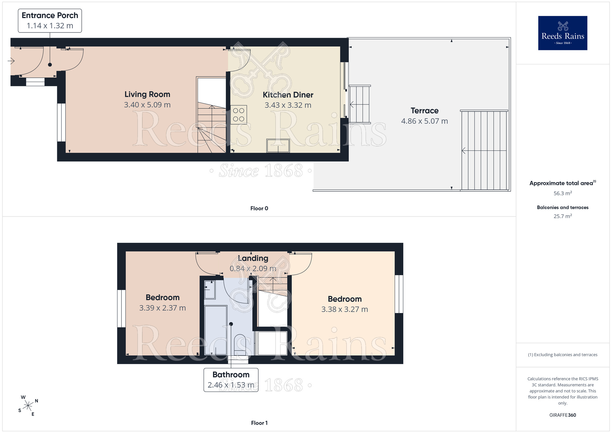 Floorplan of 2 bedroom Semi Detached House for sale, Bollin Drive, Congleton, Cheshire, CW12