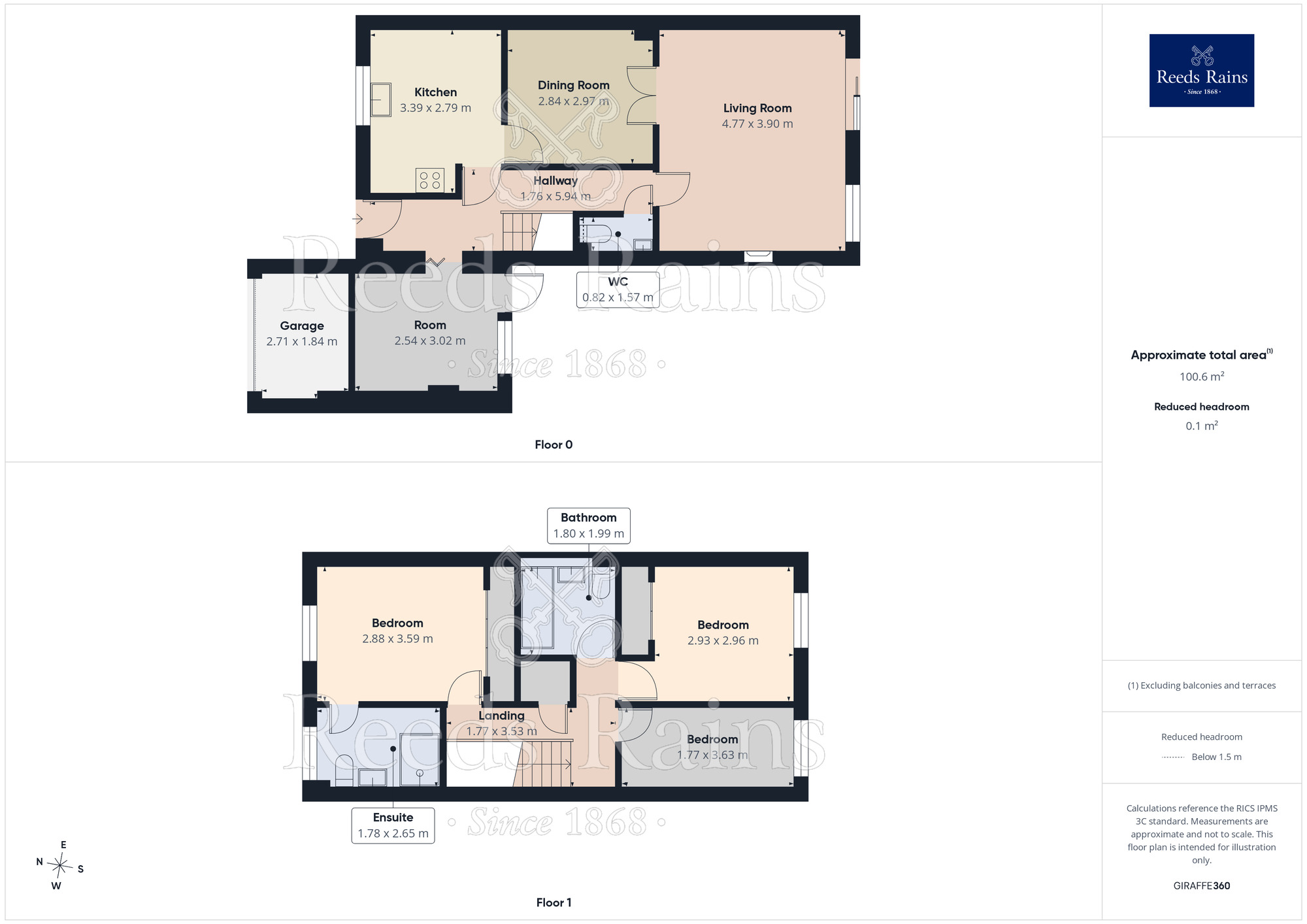 Floorplan of 3 bedroom End Terrace House for sale, Bessancourt, Holmes Chapel, Cheshire, CW4