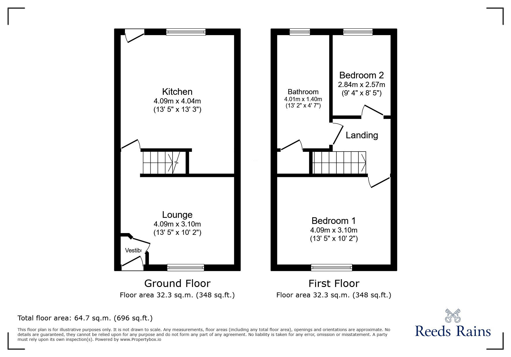 Floorplan of 2 bedroom Mid Terrace House to rent, Clayton Street, Colne, Lancashire, BB8