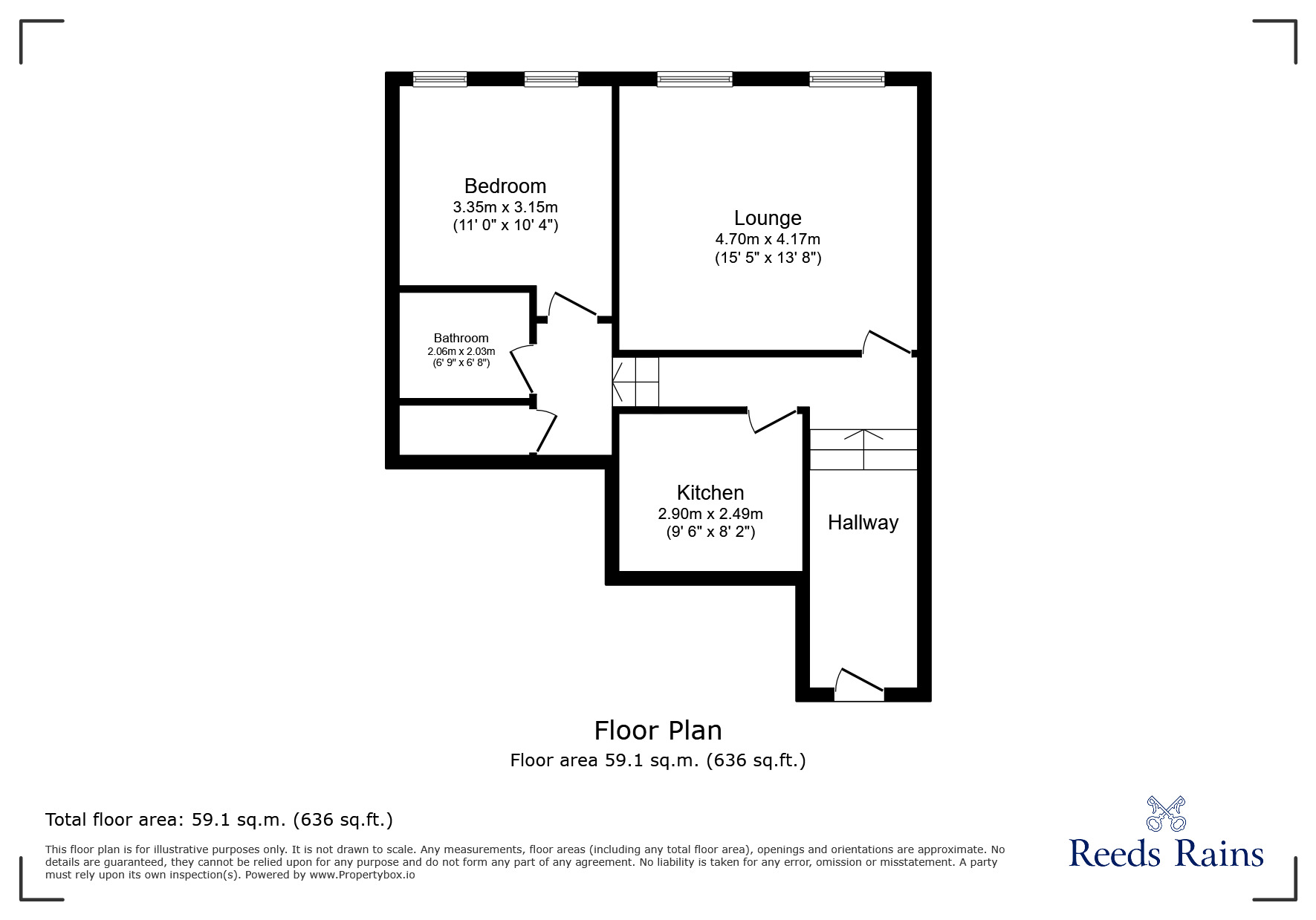 Floorplan of 1 bedroom  Flat to rent, Albert Road, Colne, Lancashire, BB8