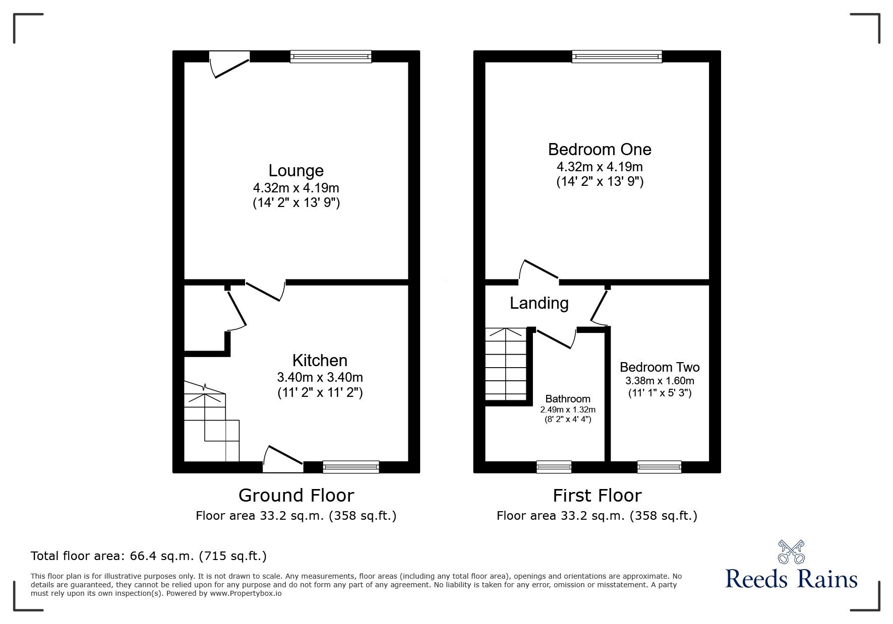Floorplan of 2 bedroom Mid Terrace House to rent, Blucher Street, Colne, Lancashire, BB8