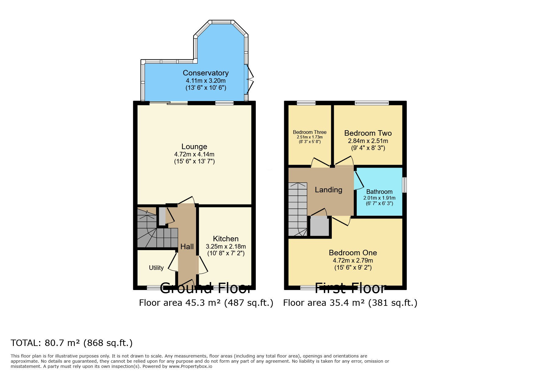 Floorplan of 3 bedroom Semi Detached House for sale, Wood Clough Platts, Brierfield, Lancashire, BB9