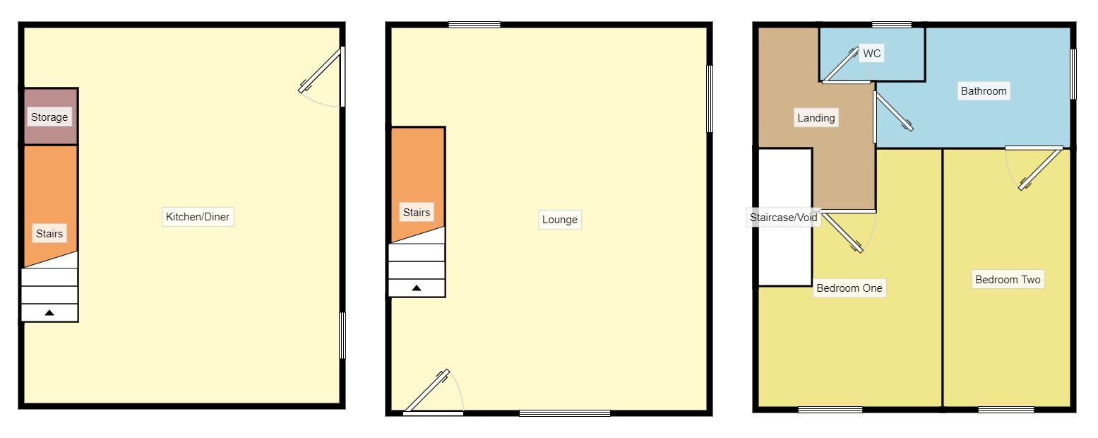 Floorplan of 2 bedroom Mid Terrace House for sale, Colne Road, Trawden, Lancashire, BB8