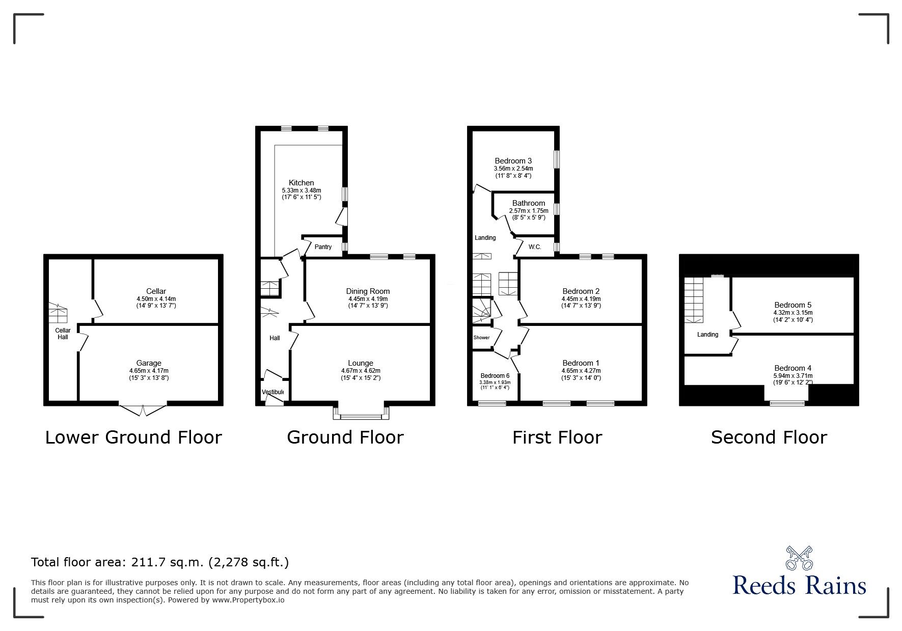 Floorplan of 6 bedroom End Terrace House for sale, Haverholt Road, Colne, Lancashire, BB8