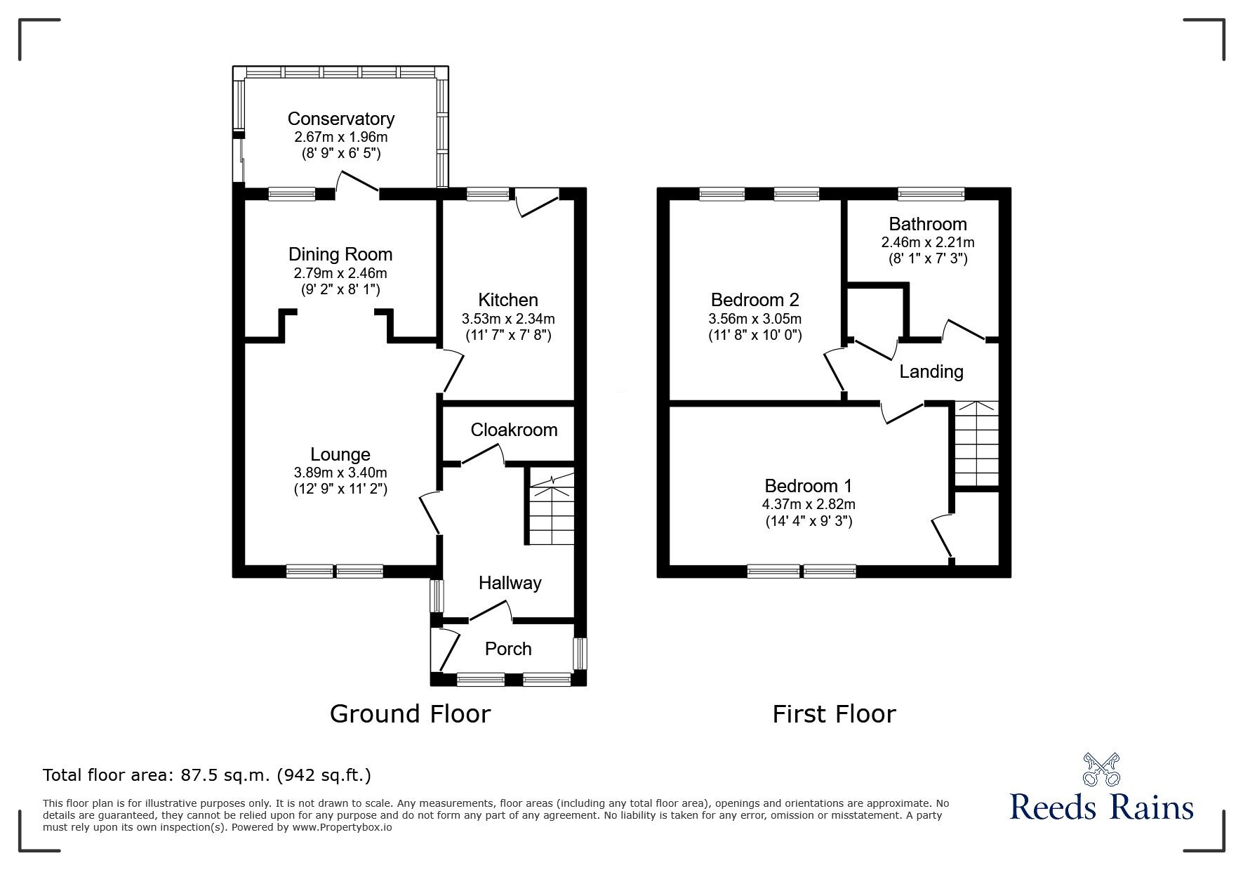 Floorplan of 2 bedroom End Terrace House for sale, Lady Hartley Court, Colne, Lancashire, BB8
