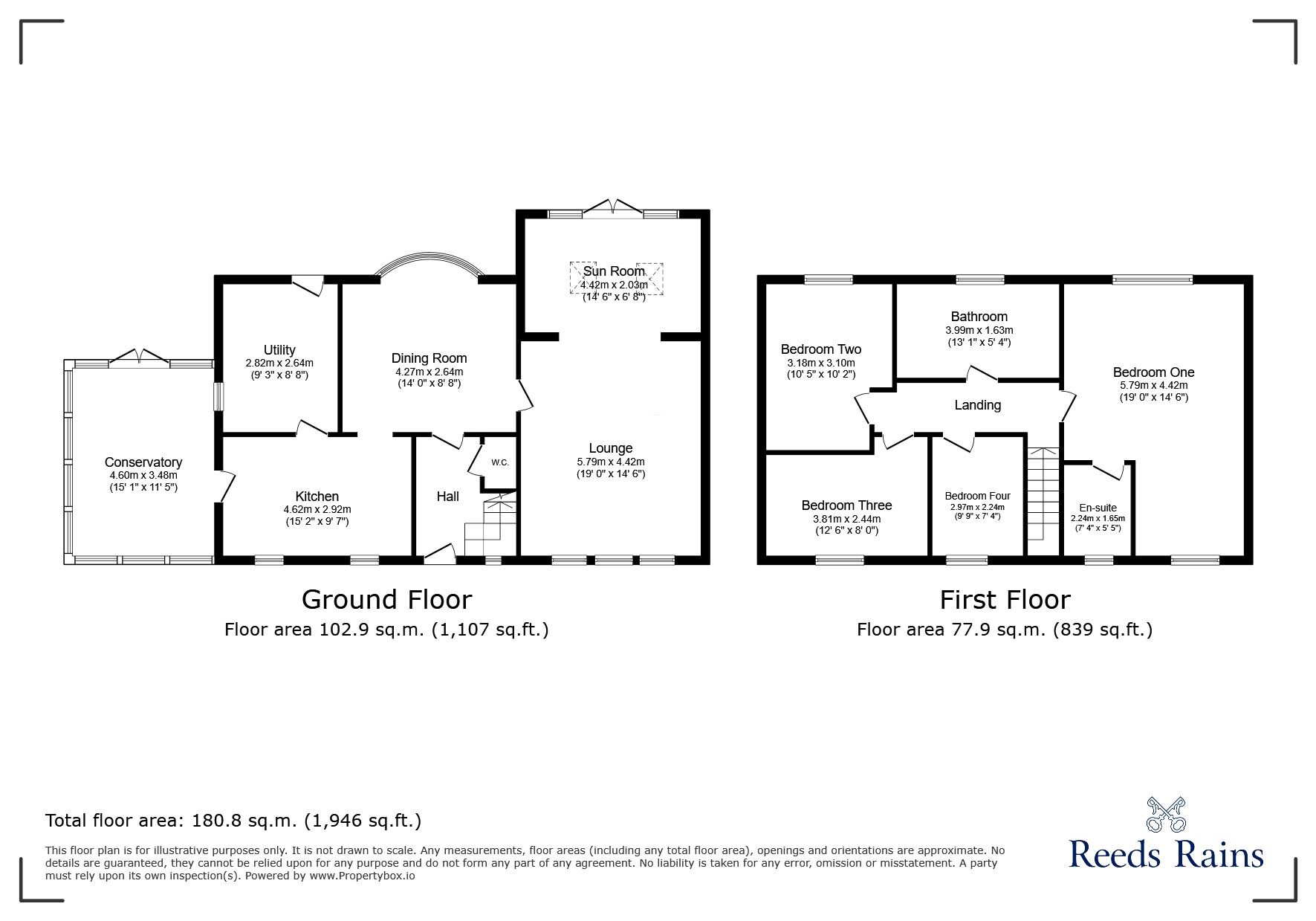 Floorplan of 4 bedroom Detached House to rent, Main Street, Kelbrook, Lancashire, BB18