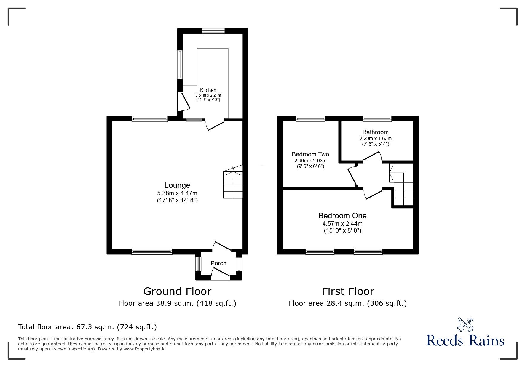 Floorplan of 2 bedroom Mid Terrace House for sale, Lanehouse, Trawden, Lancashire, BB8