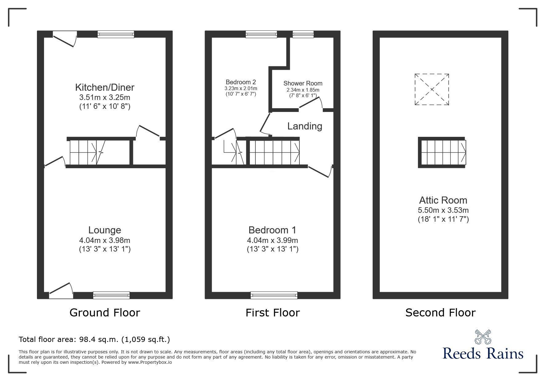 Floorplan of 2 bedroom Mid Terrace House for sale, River Street, Colne, Lancashire, BB8