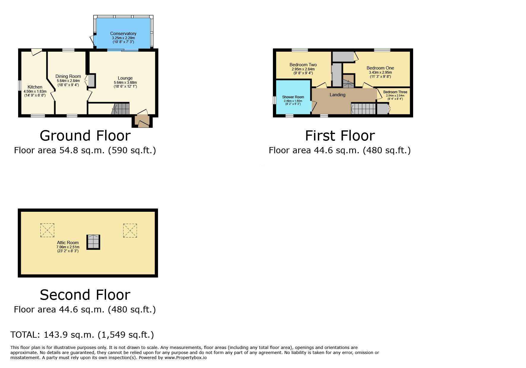 Floorplan of 3 bedroom Semi Detached House for sale, Briercliffe Avenue, Colne, Lancashire, BB8