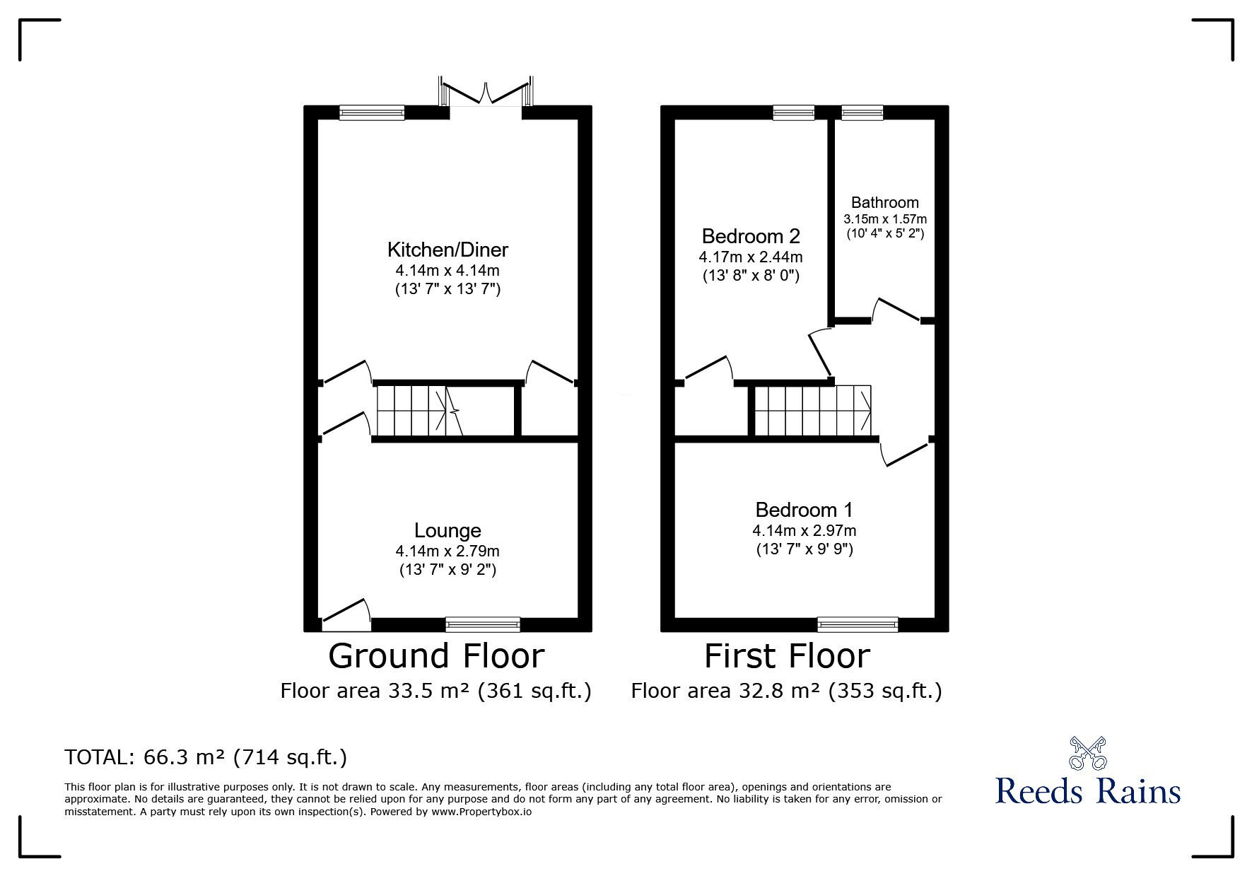 Floorplan of 2 bedroom Mid Terrace House for sale, Granville Street, Colne, Lancashire, BB8
