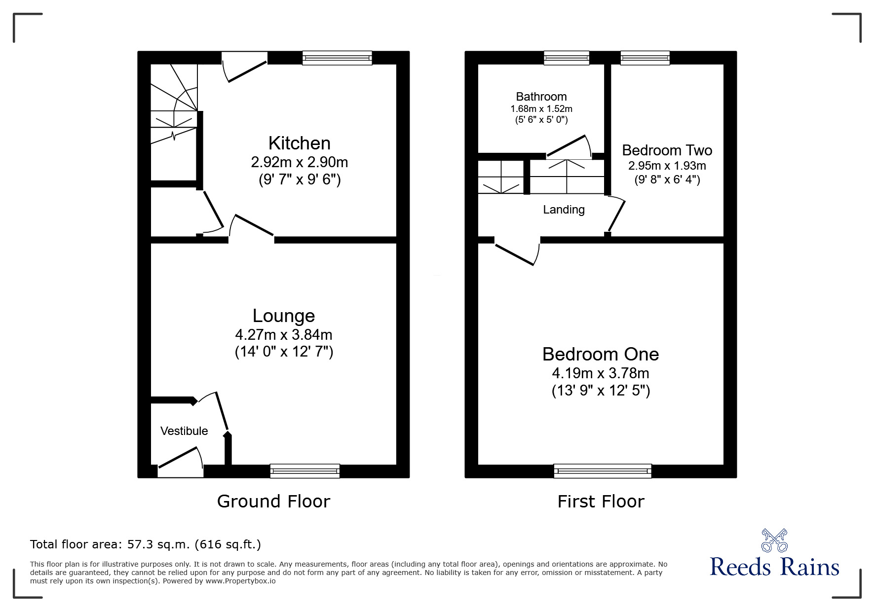 Floorplan of 2 bedroom Mid Terrace House to rent, Arthur Street, Brierfield, Lancashire, BB9
