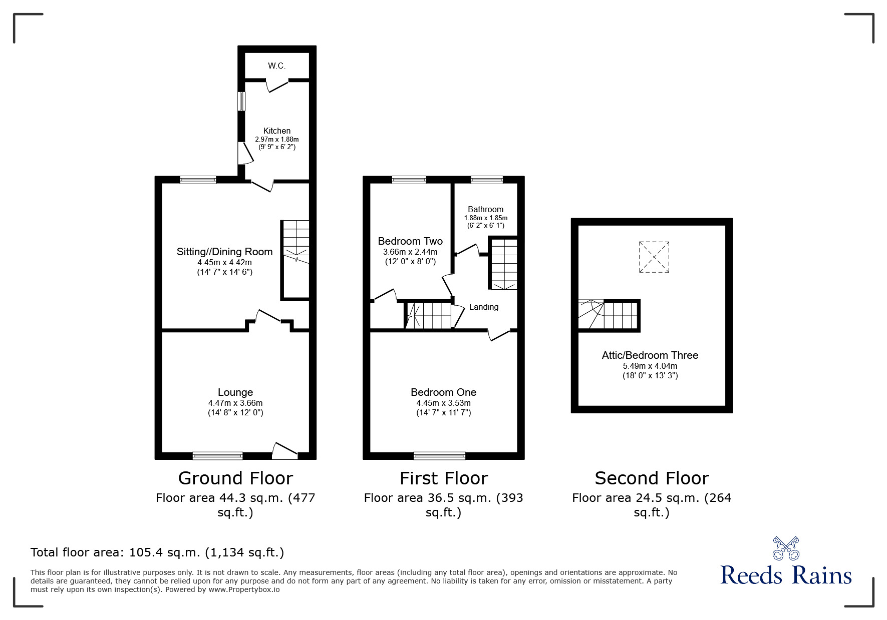 Floorplan of 3 bedroom Mid Terrace House to rent, Havre Park, Barnoldswick, Lancashire, BB18