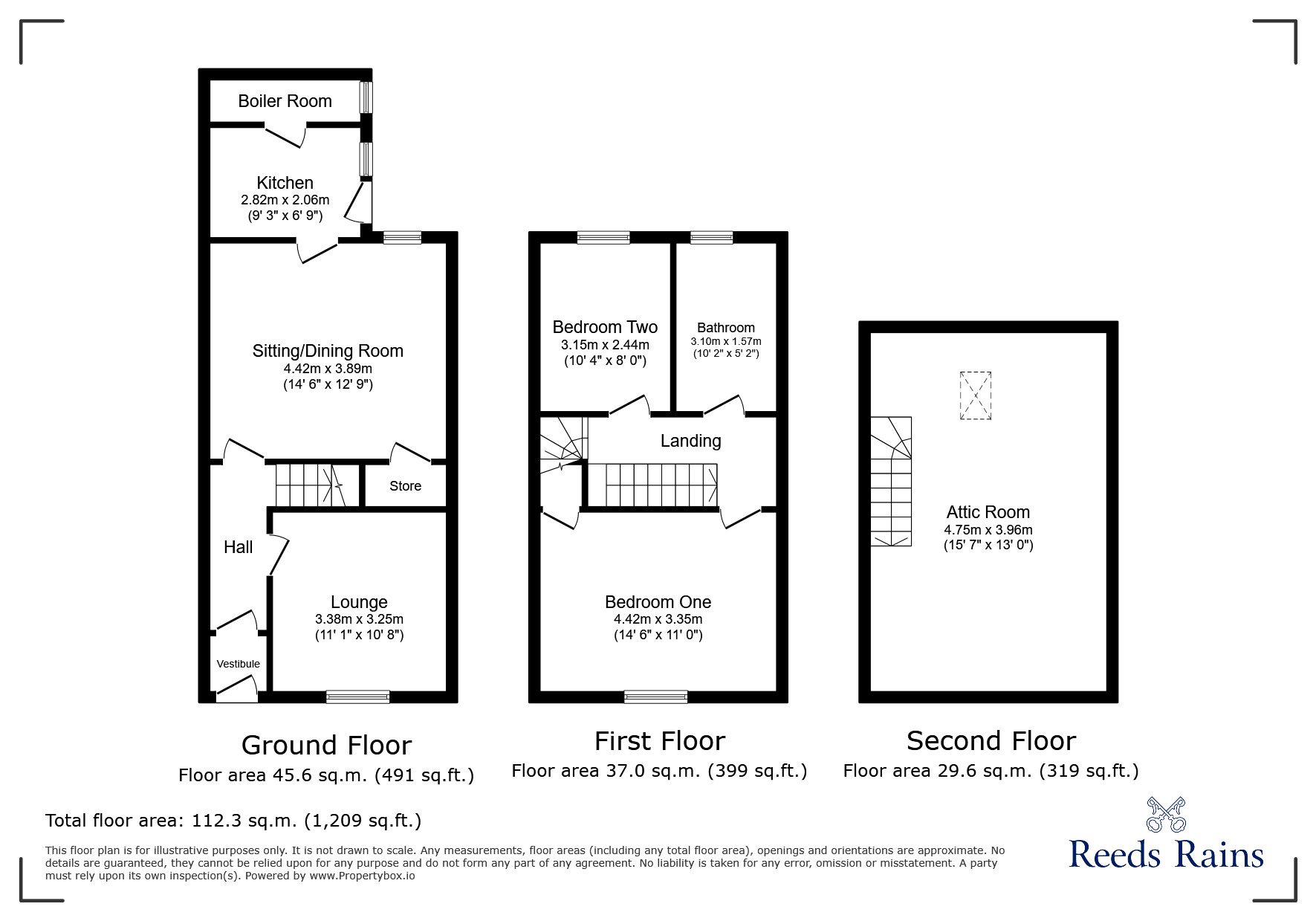 Floorplan of 3 bedroom Mid Terrace House for sale, Skipton Road, Colne, Lancashire, BB8